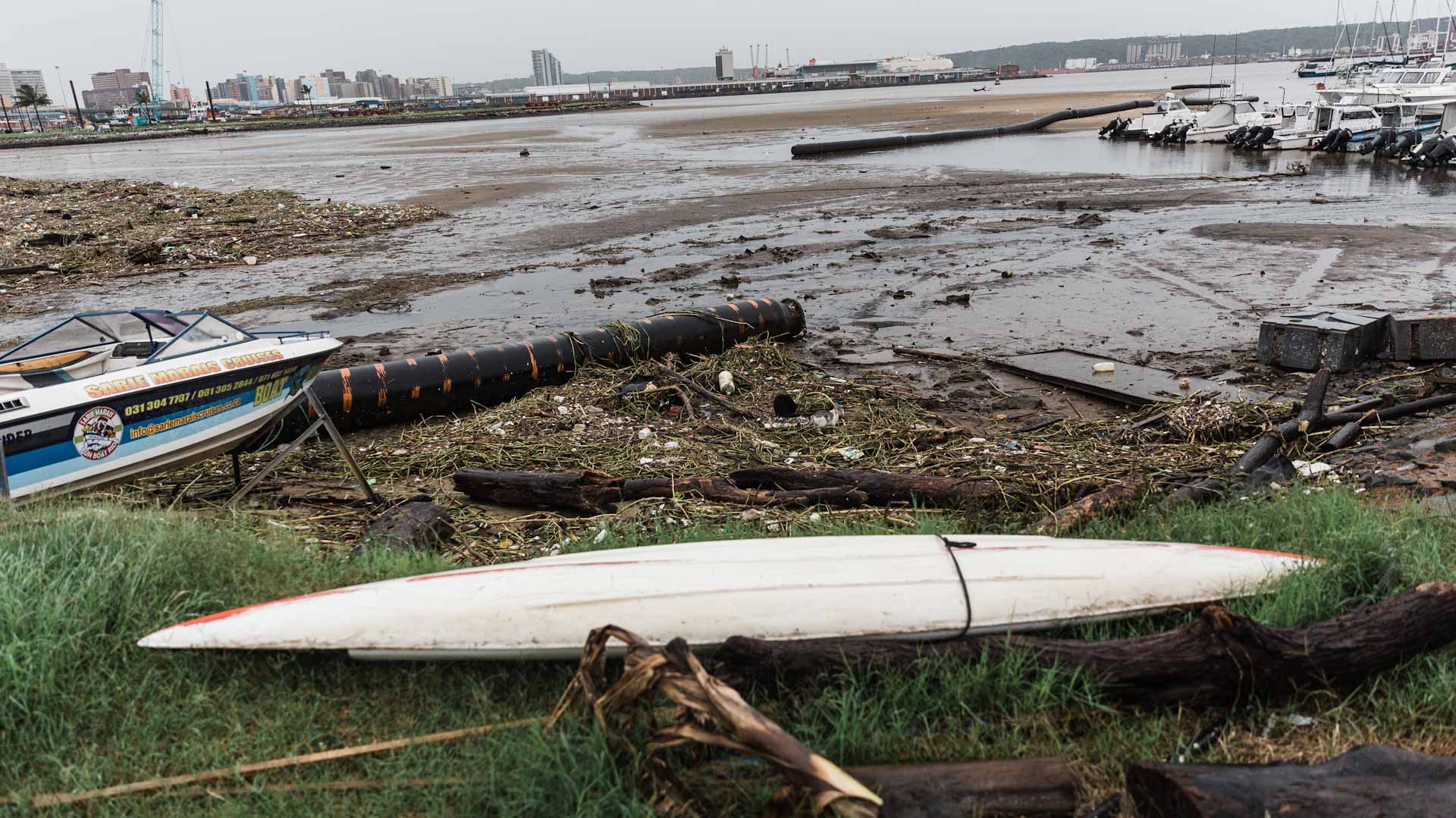 Image for the title: South Africa flood toll rises to 443 as deluge eases 