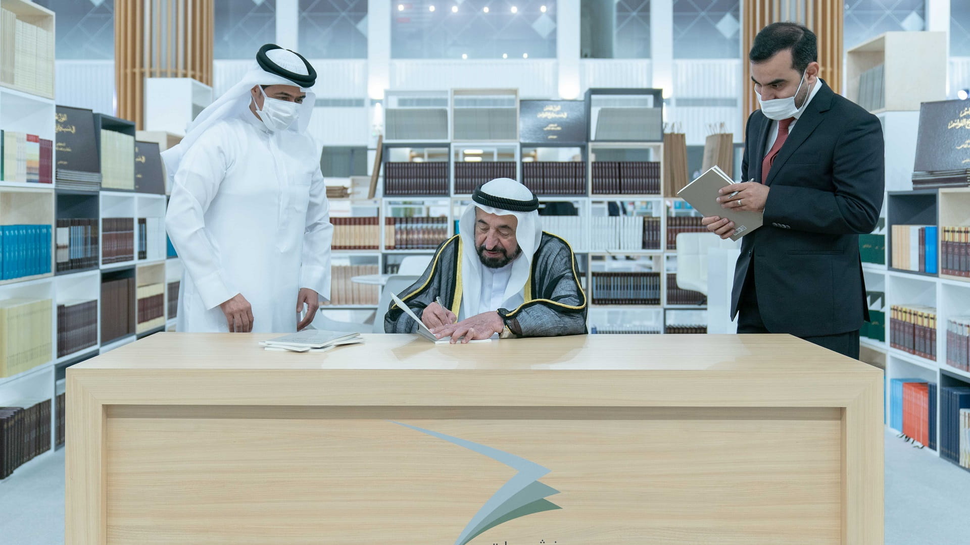 Image for the title: Sharjah Ruler inaugurates Emirati Book Fair, signs a publication 