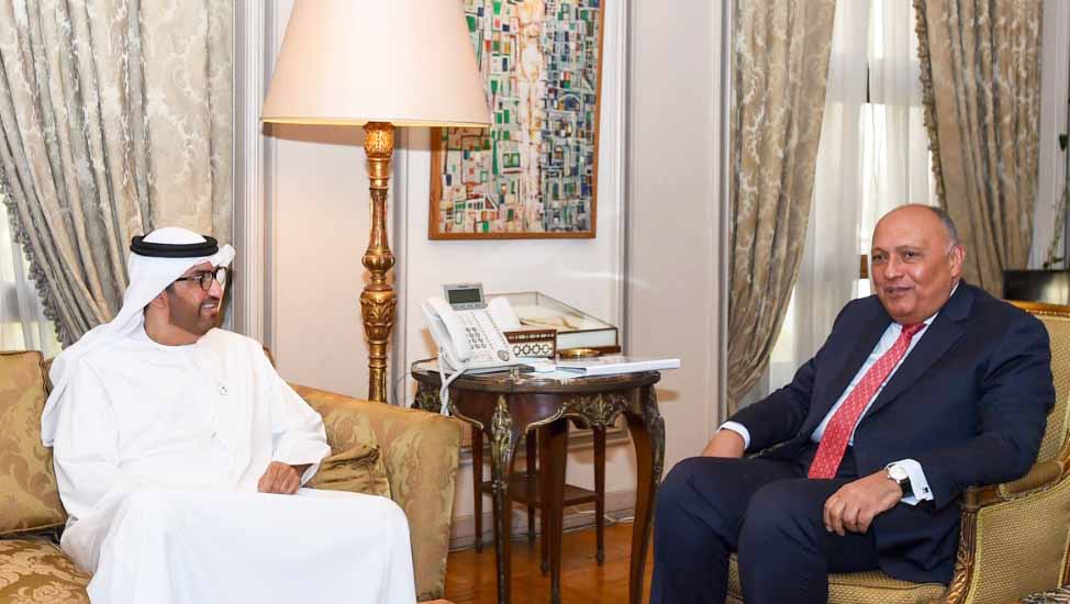 Image for the title: Sultan Al Jaber meets Egyptian Foreign Minister 