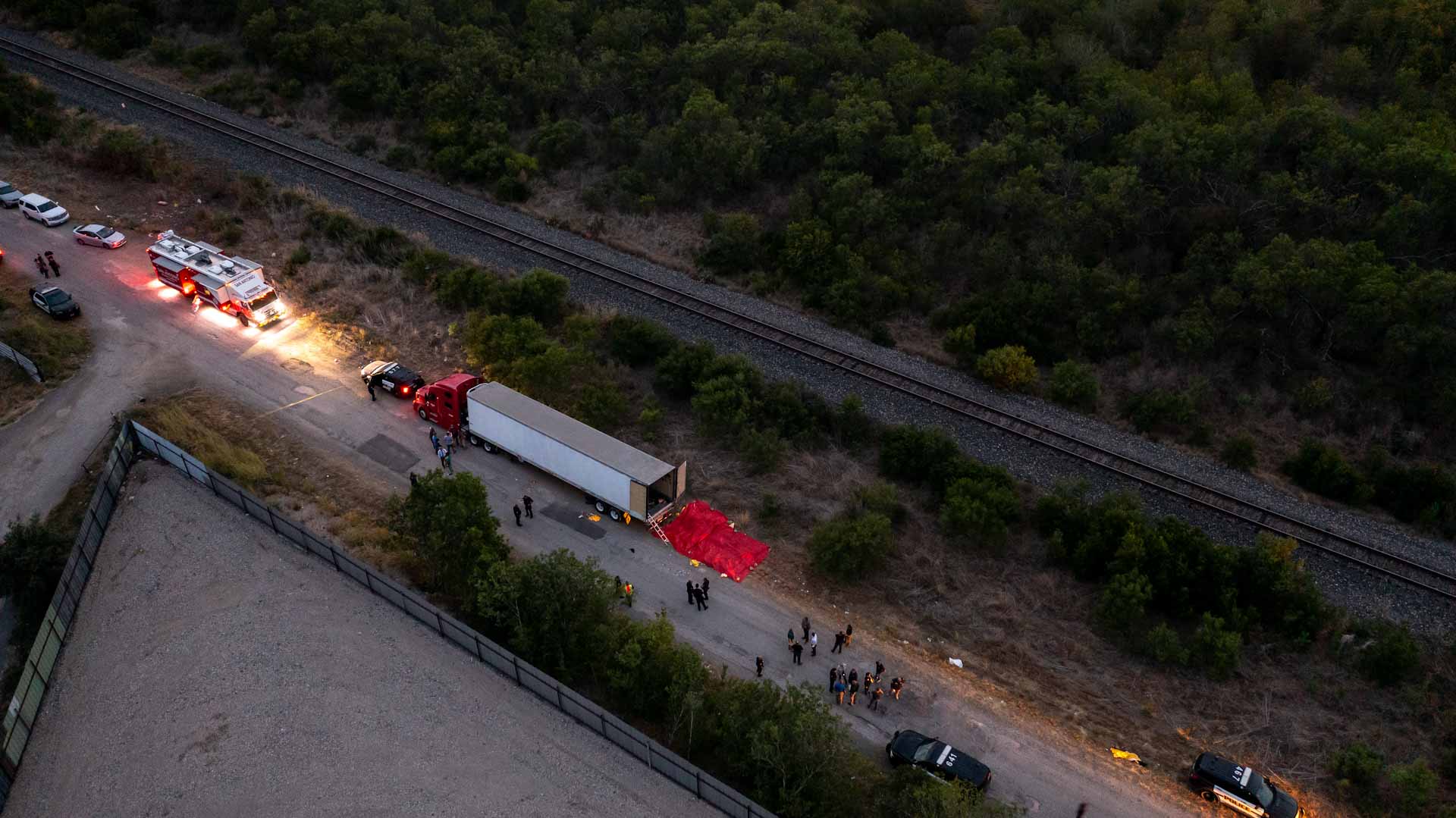 Image for the title: Mexico finds 45 migrants in hidden compartment of truck 