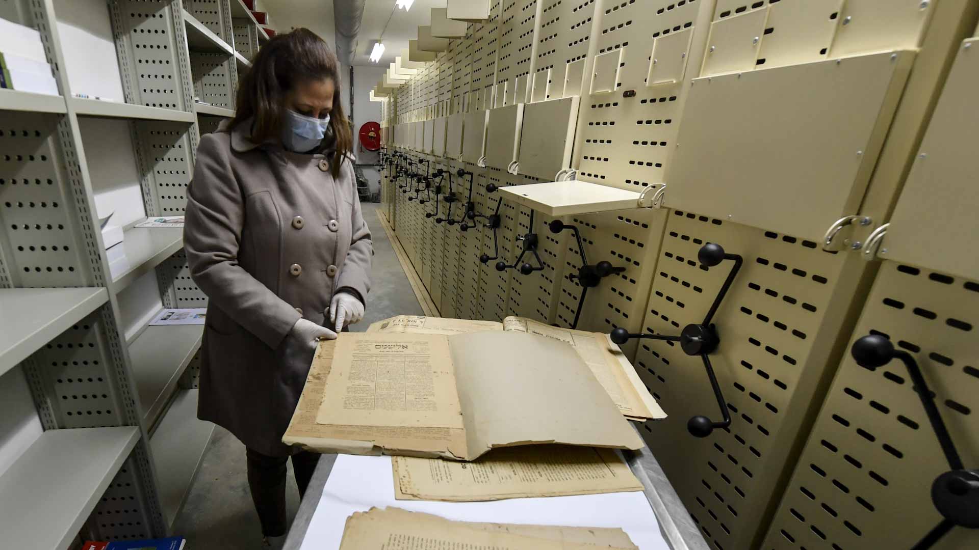 Image for the title: Tunisia library races to preserve rich polyglot press archive 