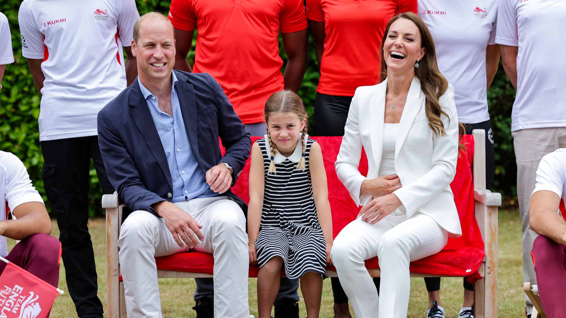 Image for the title: Princess Charlotte joins Kate and William at Commonwealth Games 