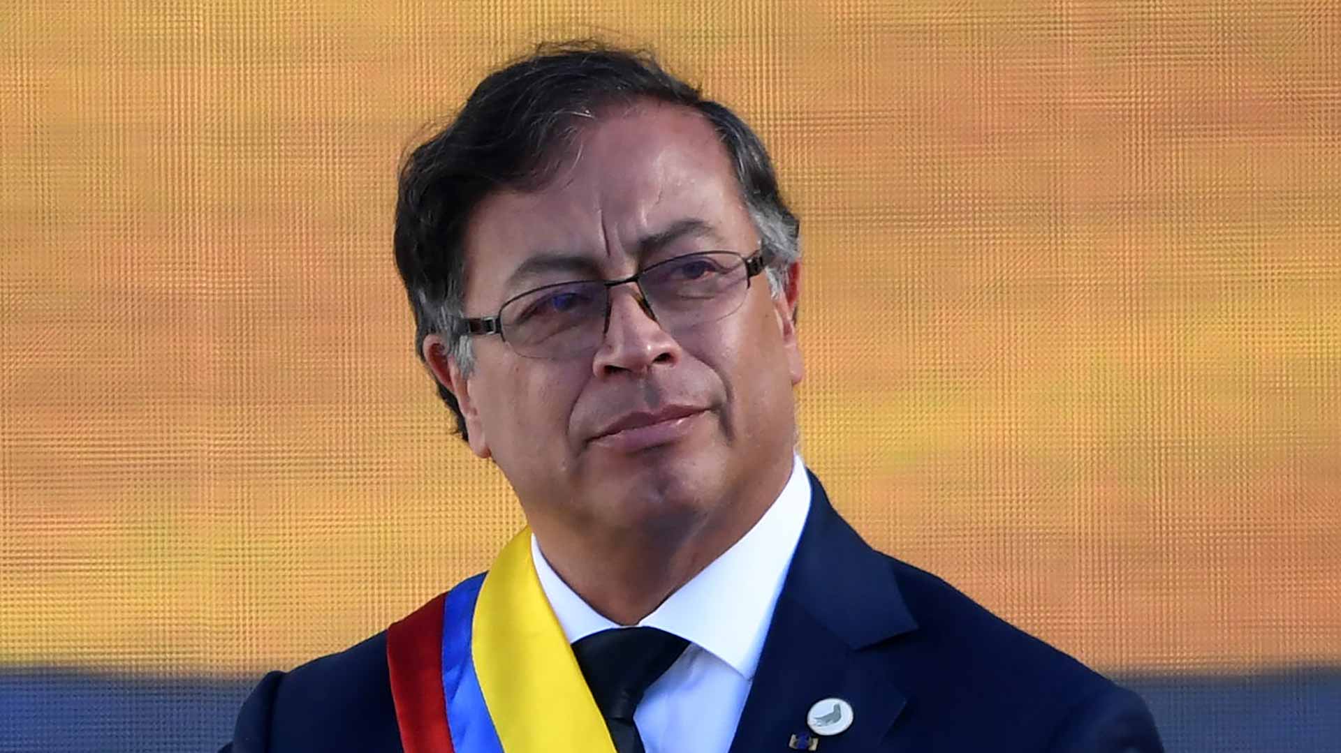 Image for the title: Gustavo Petro sworn in as Colombia's first leftist president 