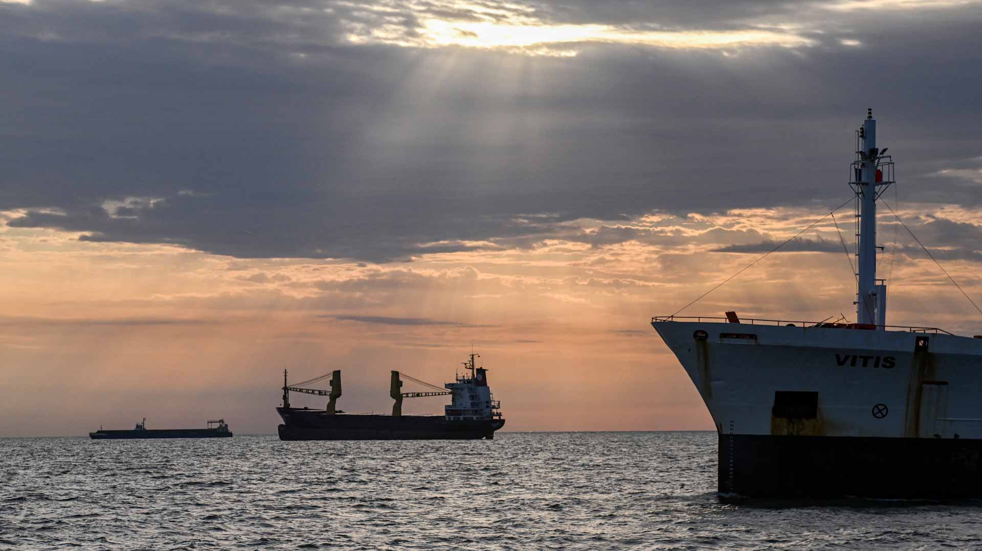 Image for the title: Two more grain ships sail from Ukraine as third port opens 