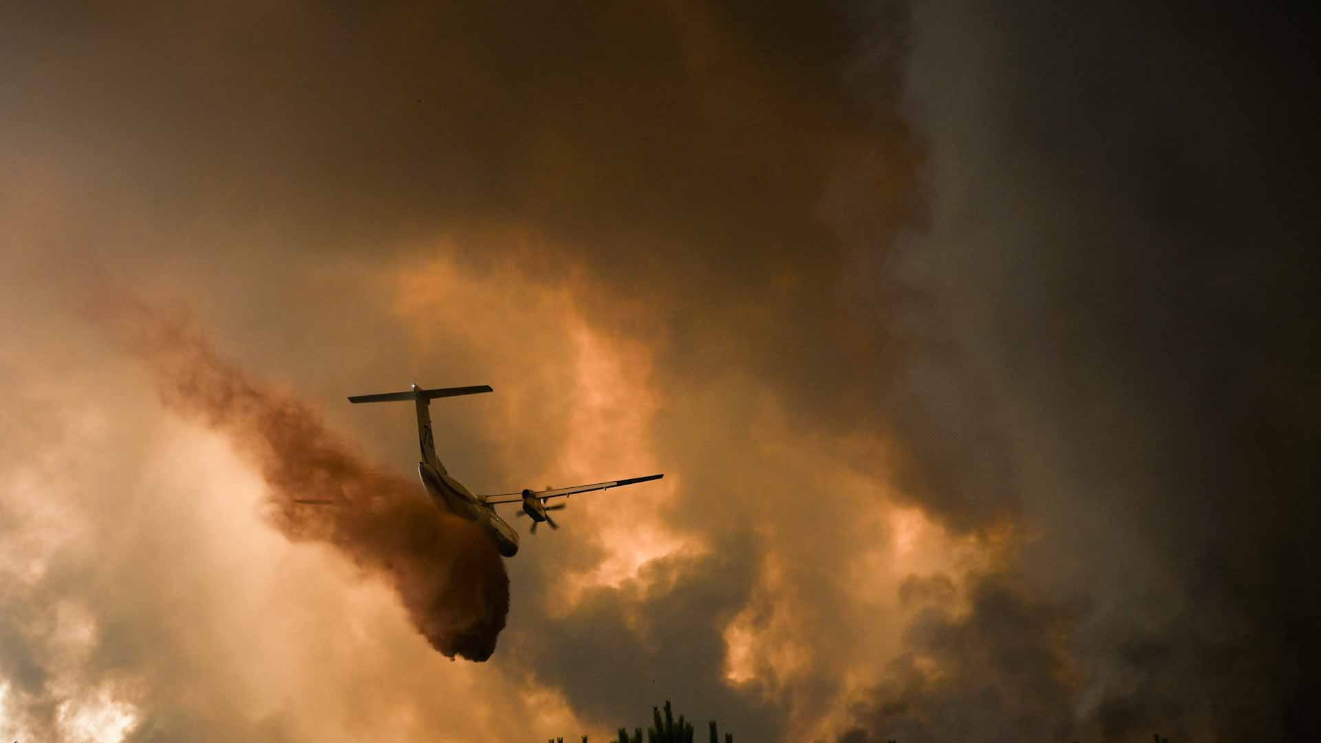 Image for the title: France fighting 'monster' wildfire near Bordeaux 