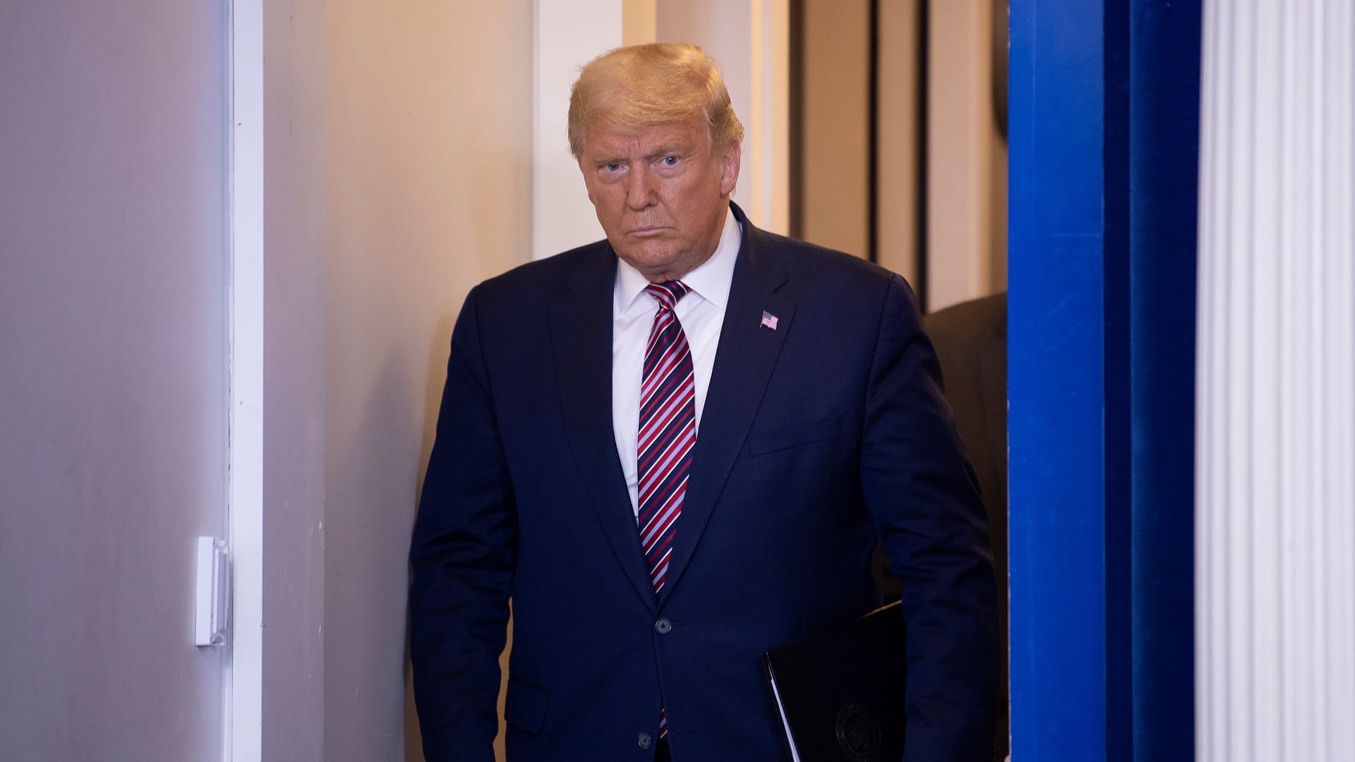 Image for the title: Trump's history of playing loose with intelligence 