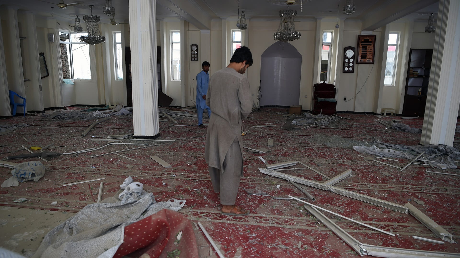 Image for the title: 21 killed, 33 wounded in Afghanistan mosque blast 