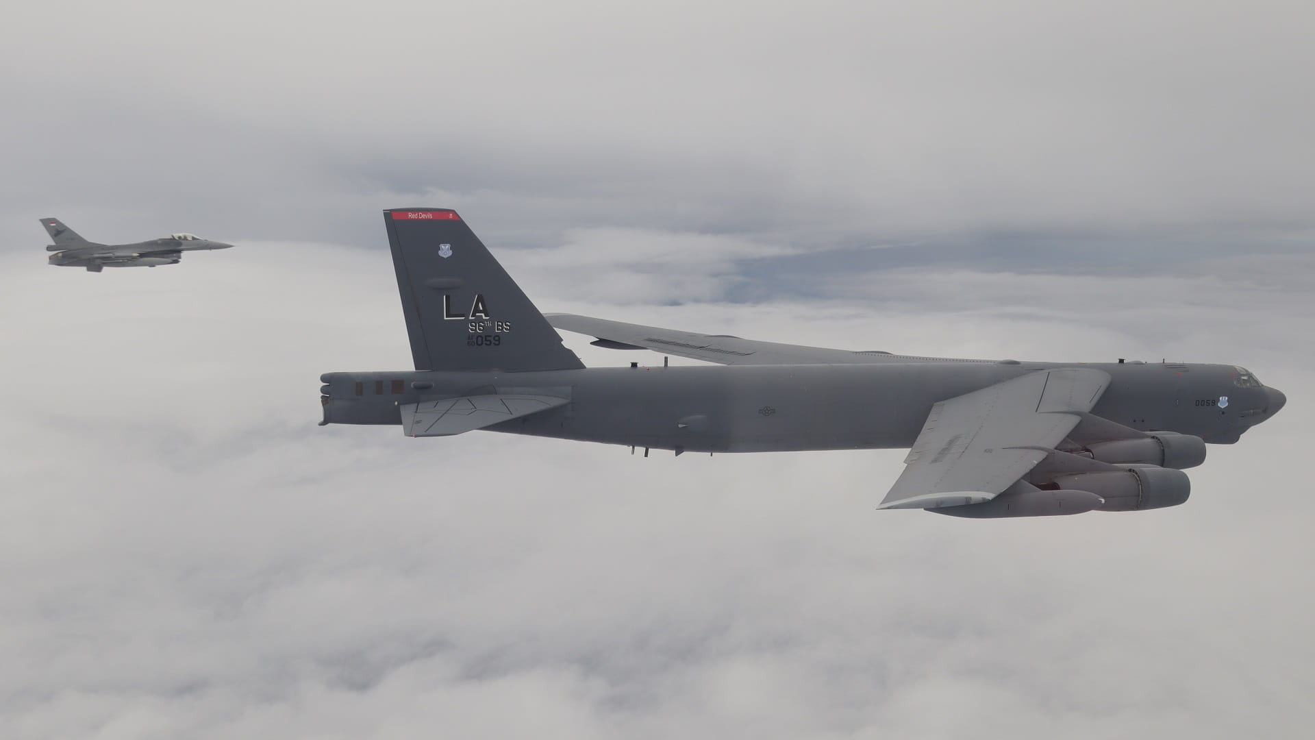 Image for the title: Two US bomber jets to fly over Balkans in show of 'commitment' 