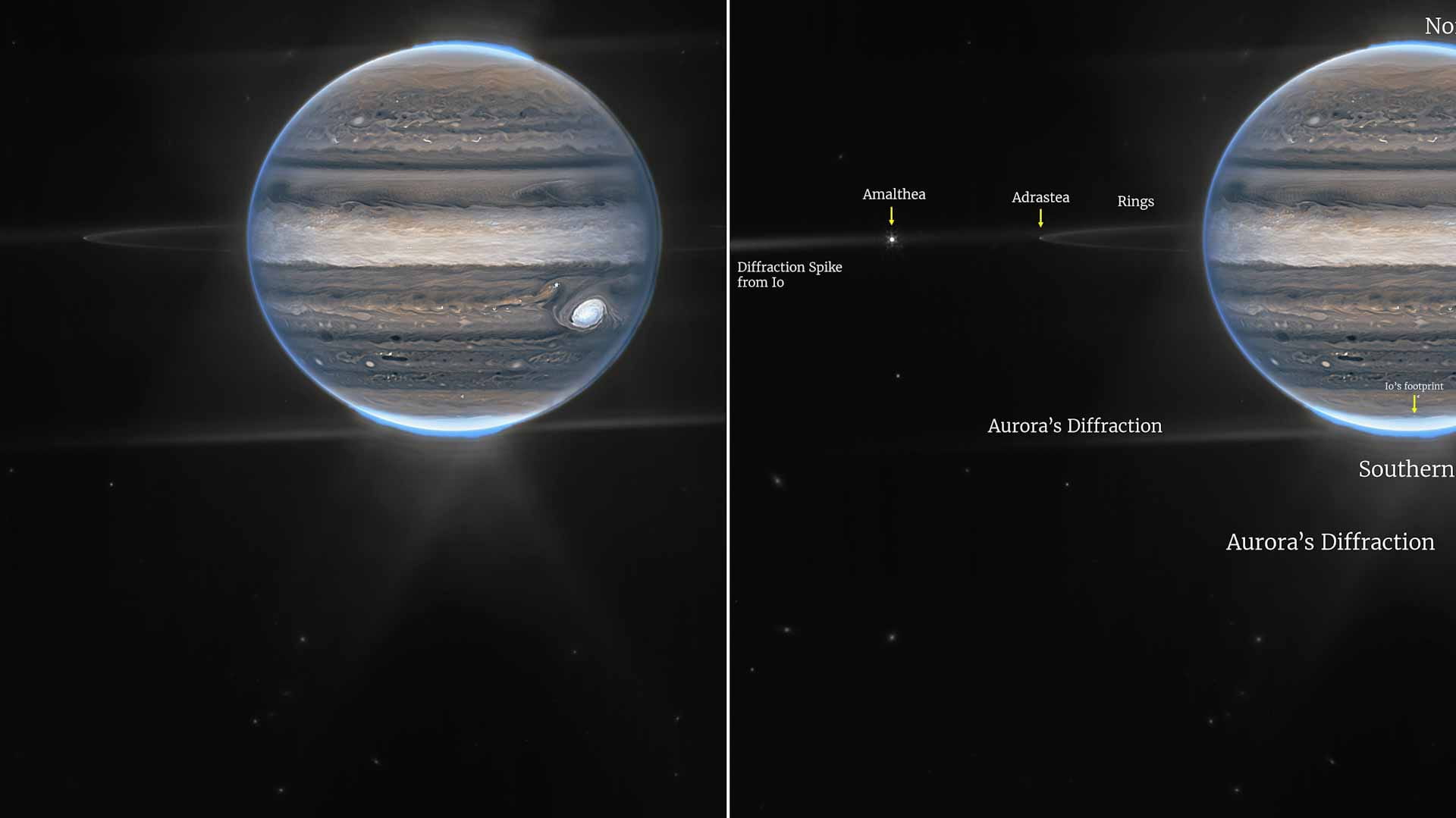 صورة بعنوان: بشكل غير مسبوق..تلسكوب جيمس ويب يلتقط صوراً مذهلة لكوكب المشتري 