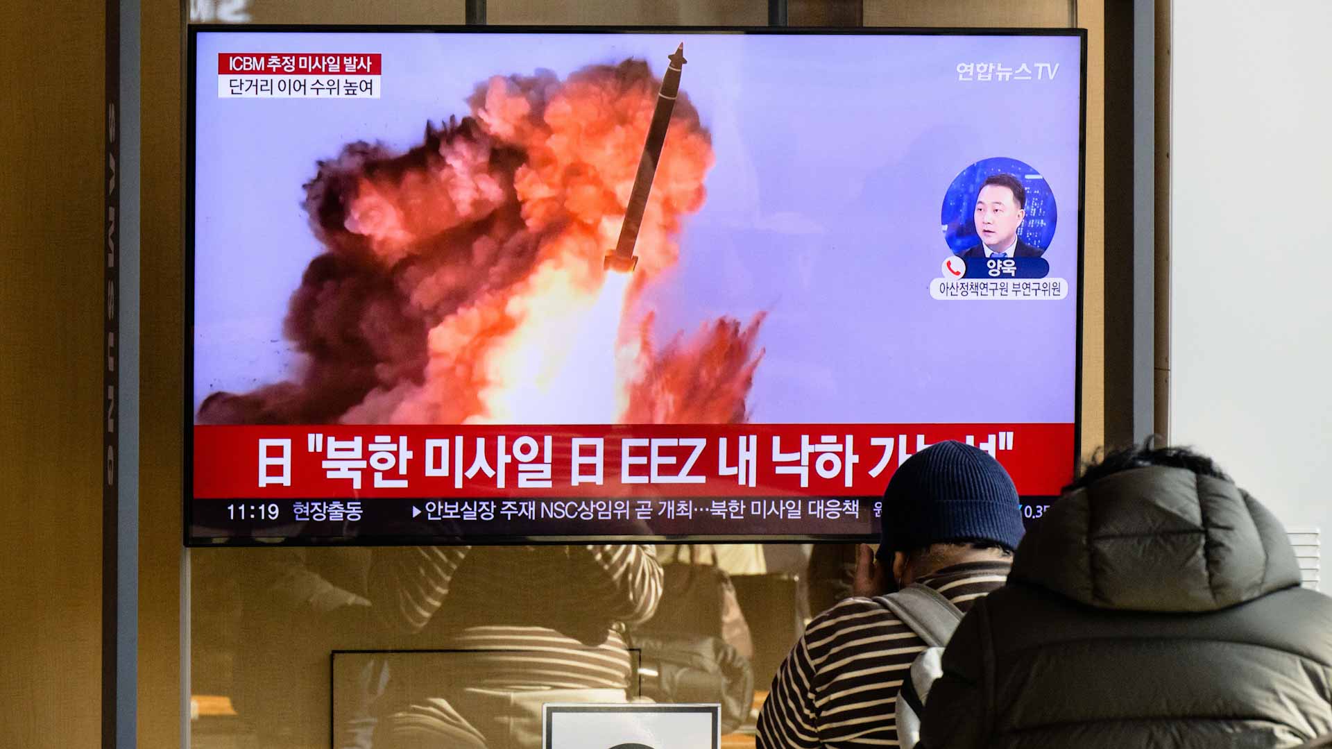Image for the title: North Korea fires over 100 artillery rounds in military drill 