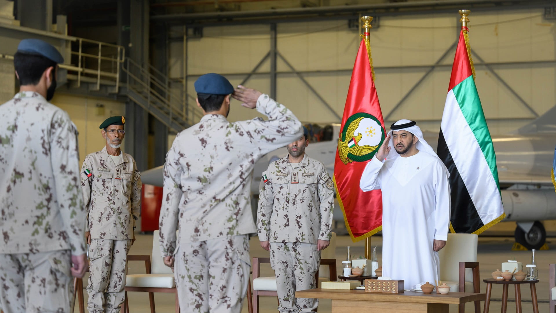 Image for the title: Hamdan bin Zayed visits Liwa Air Base, inaugurates Al Hameli Rd 