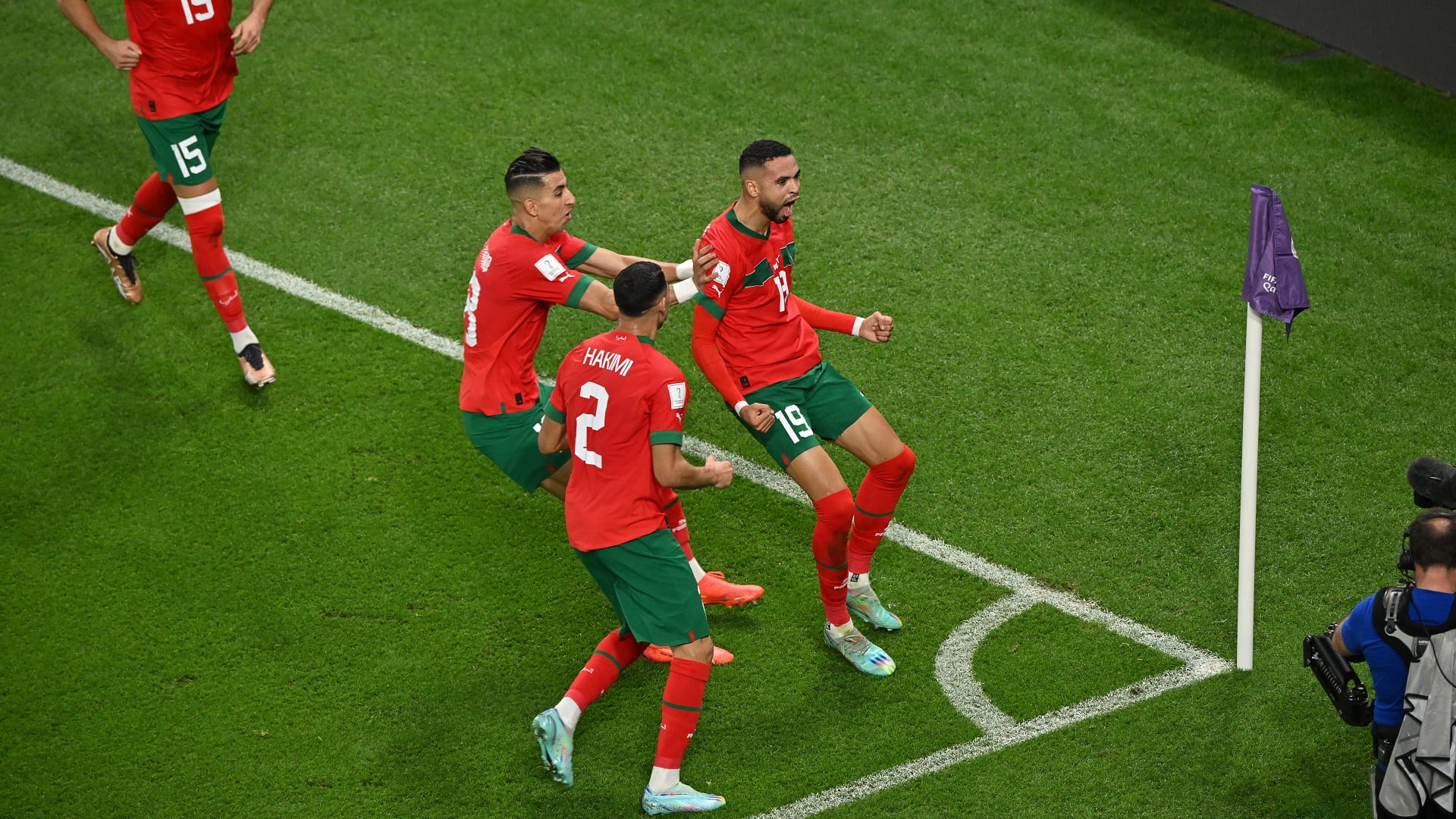 صورة بعنوان: المنتخب المغربي إلى نصف نهائي كأس العالم للمرة الأولى في التاريخ 