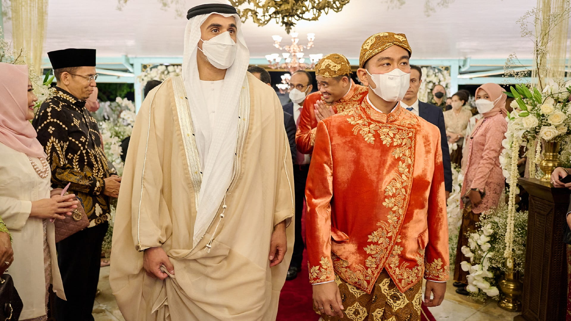 Image for the title: Khaled bin Mohamed attends Indonesian President’s son wedding 