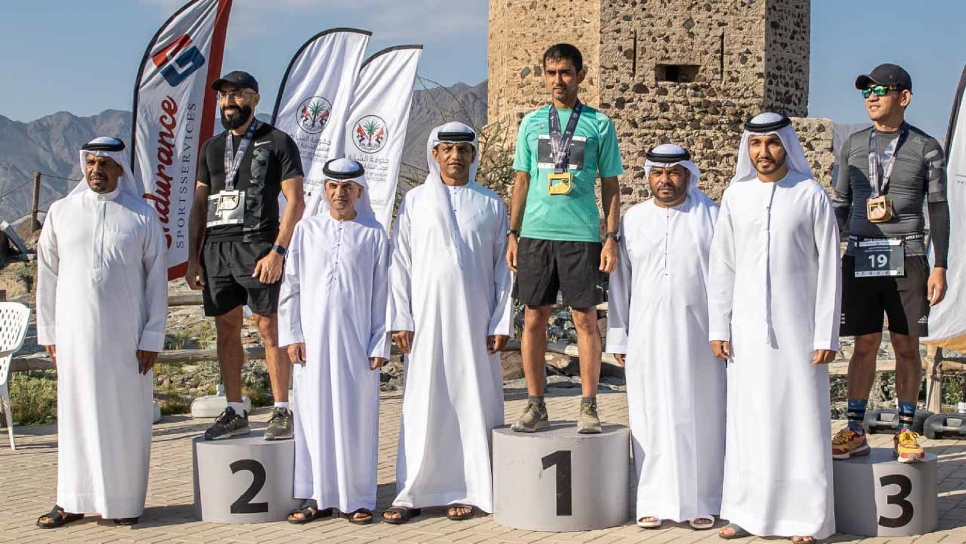 صورة بعنوان: النعيمي والمهيري وبراون أبطال تحدي خورفكان الجبلي  