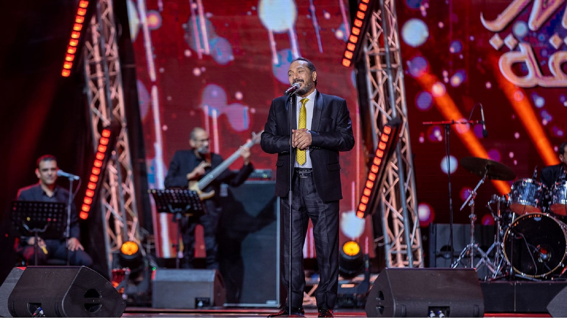 Image for the title: Al Hajjar sings for Sharjah at Munshid's first round of finals 