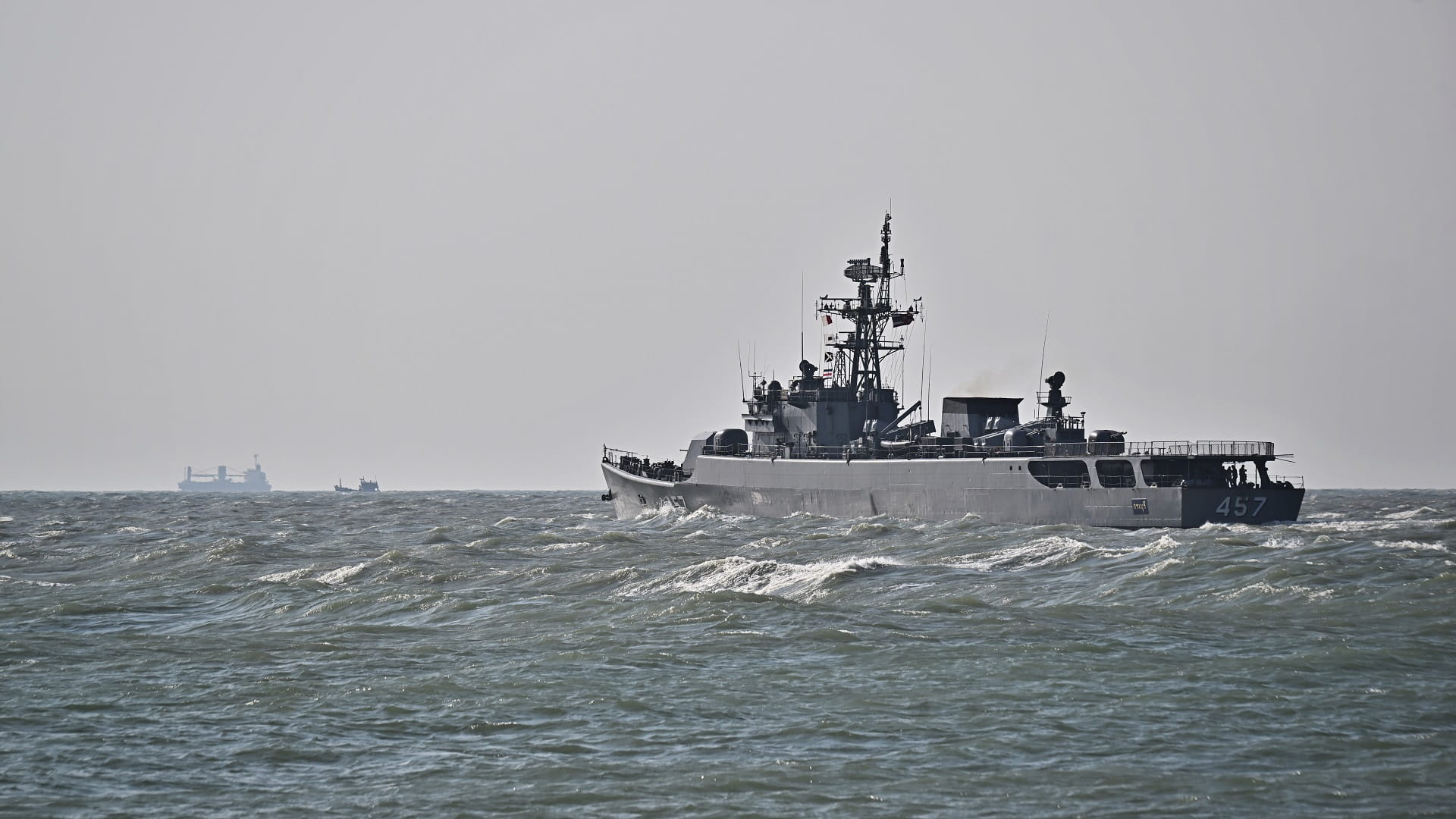 Image for the title: Six more bodies recovered after sinking of Thai warship 