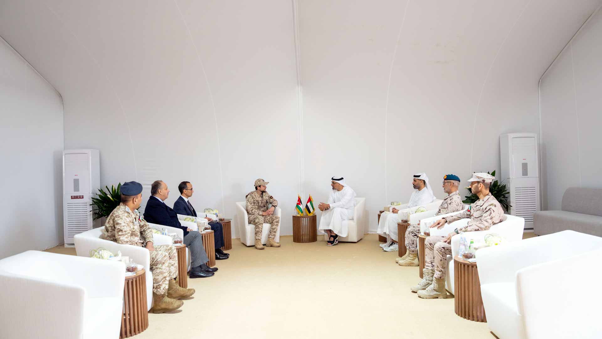 Image for the title: Khaled bin Mohamed bin Zayed meets Jordanian Crown Prince 