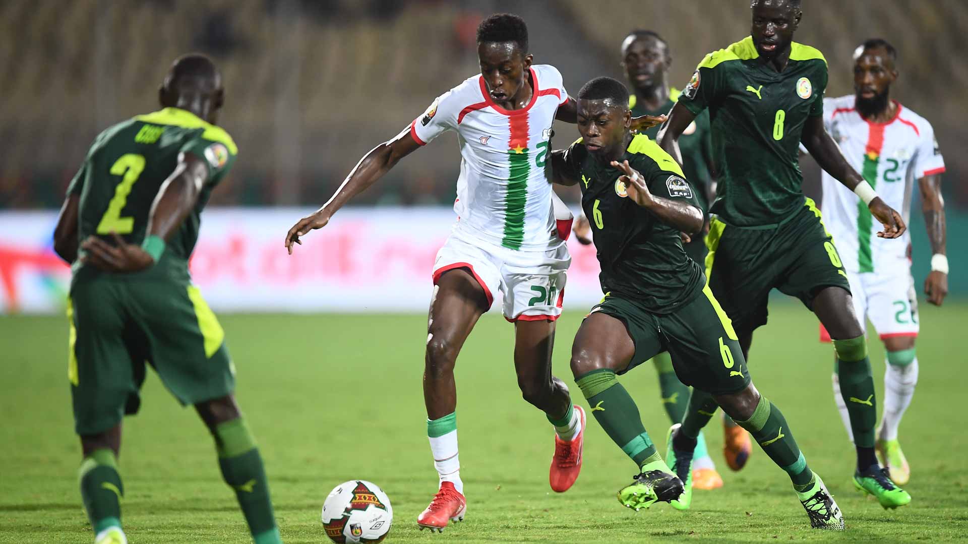 Image for the title: Senegal beat Burkina Faso to reach Africa Cup of Nations final 