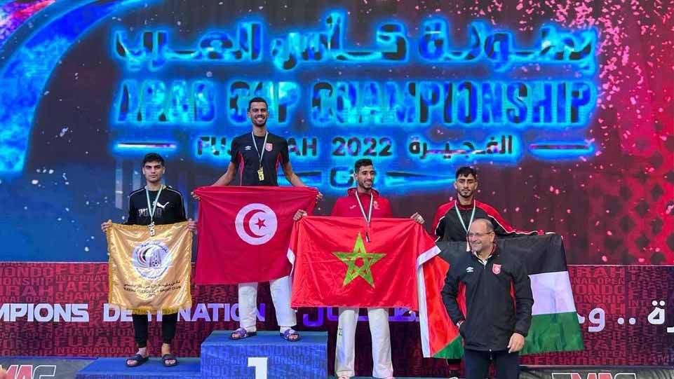 صورة بعنوان: نادي مليحه الرياضي يقتنص الفضية في ختام "كأس العرب للتايكواندو" 