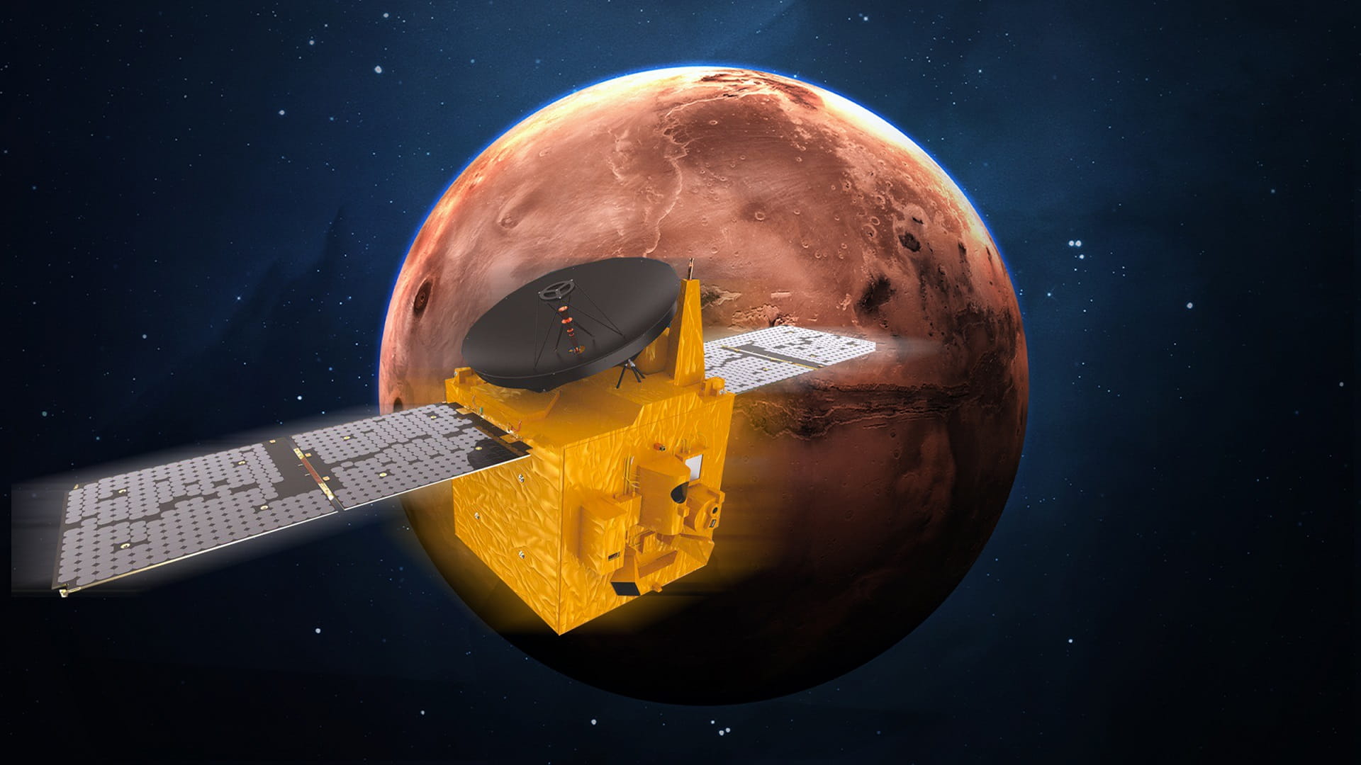 Image for the title: UAE, US Mars missions to collaborate on science data analysis 