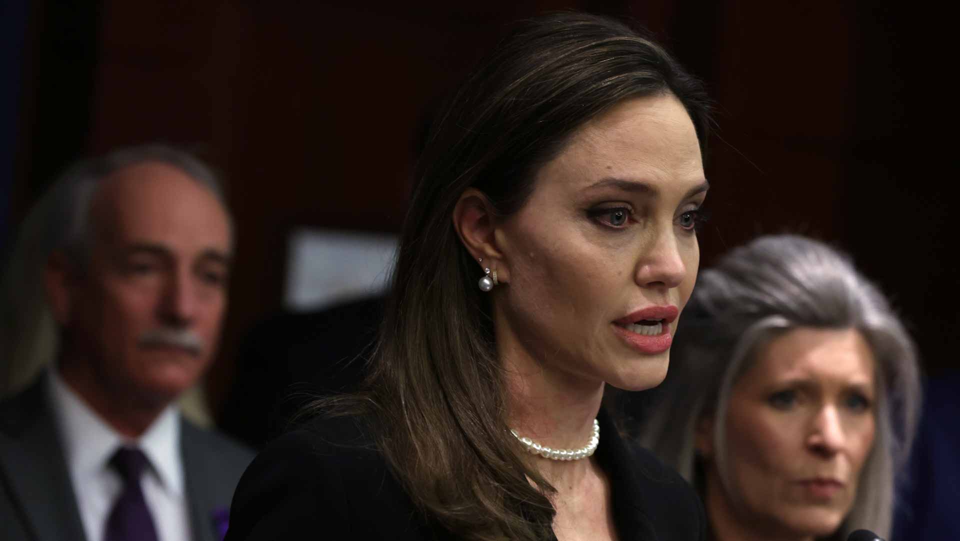 Image for the title: Angelina Jolie visits US Capitol to renew push for violence law 