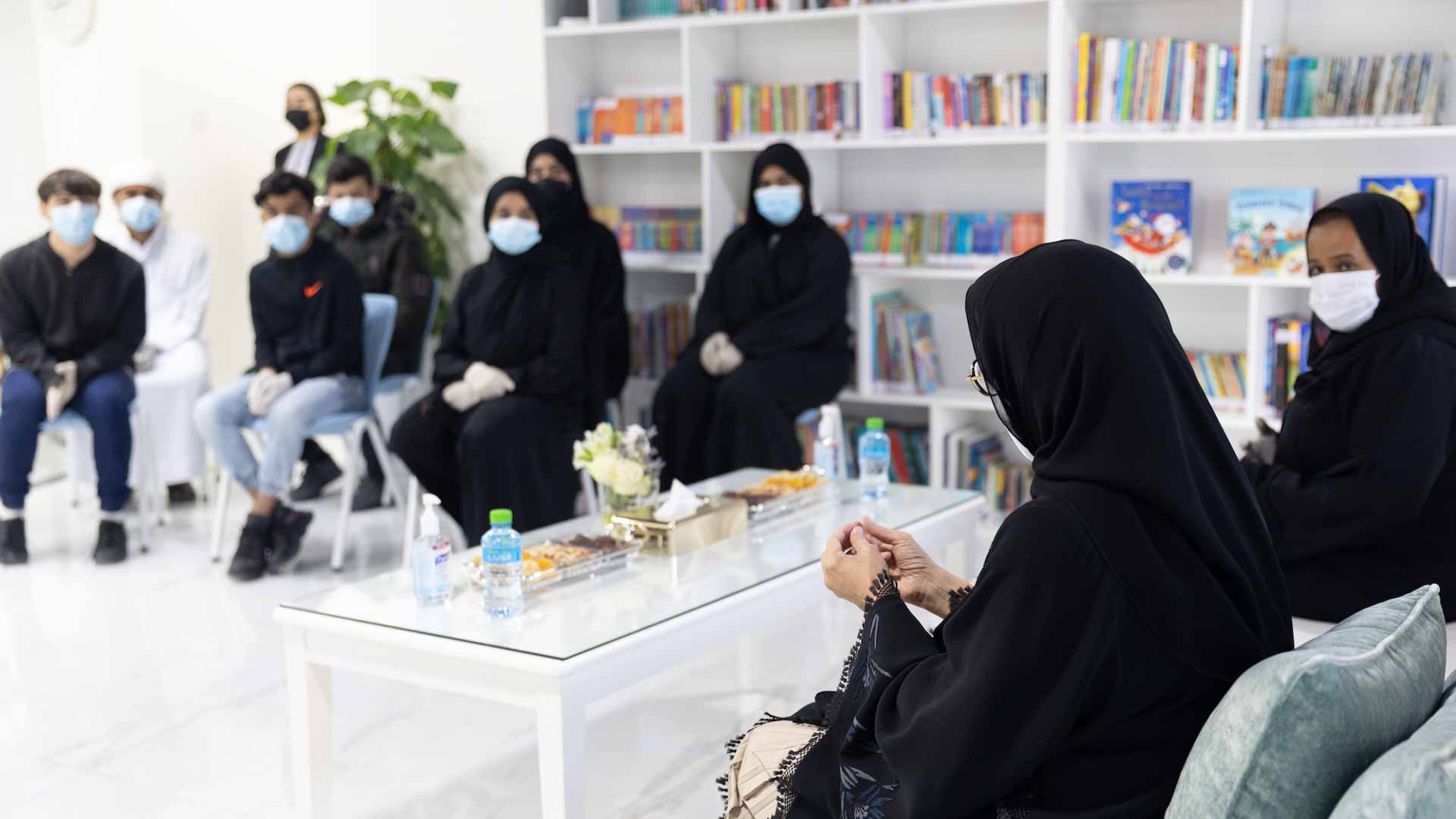 Image for the title: Jawaher Al Qasimi visits TBHEC; meets students and teachers 