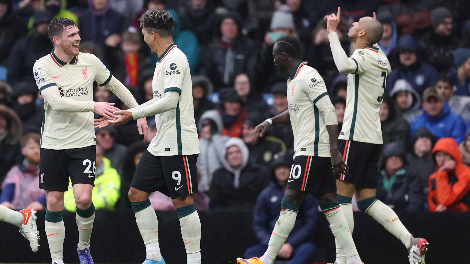 Image for the title: Fabinho strike earns Liverpool battling win at Burnley 