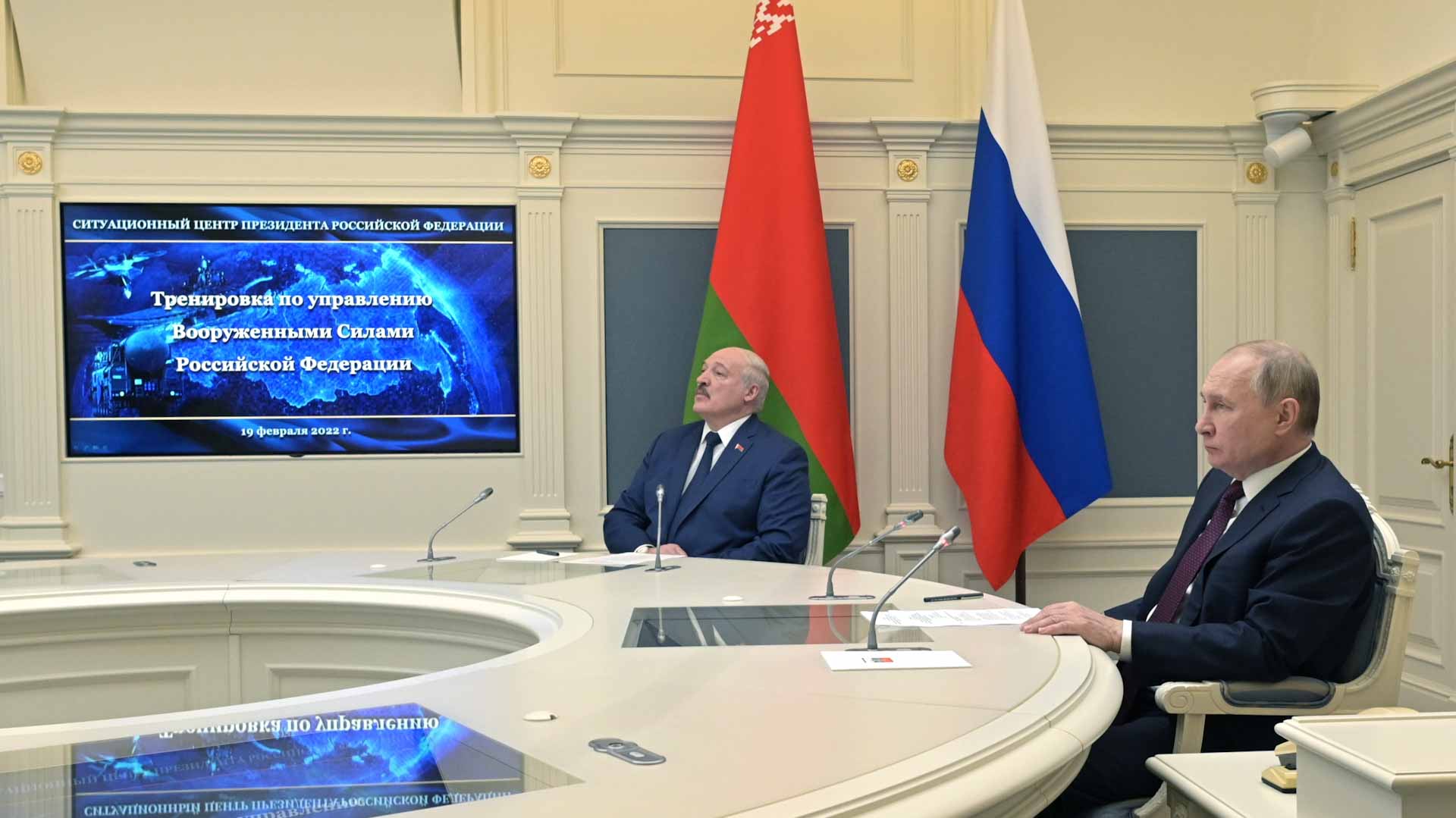 Image for the title: Russia test-fires missiles in strategic drills: Kremlin 