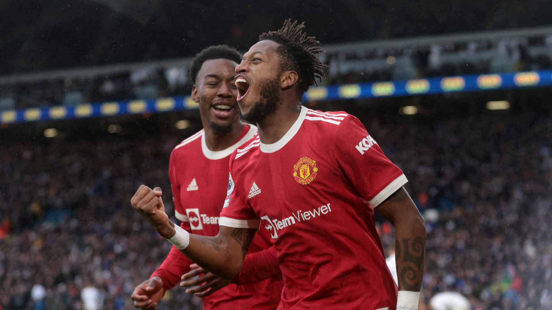 Image for the title: Super subs earn Man United victory in thriller at Leeds 