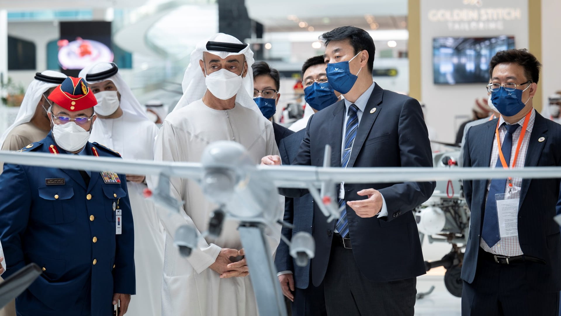 Image for the title: Mohamed bin Zayed tours UMEX & SimTEX 2022 