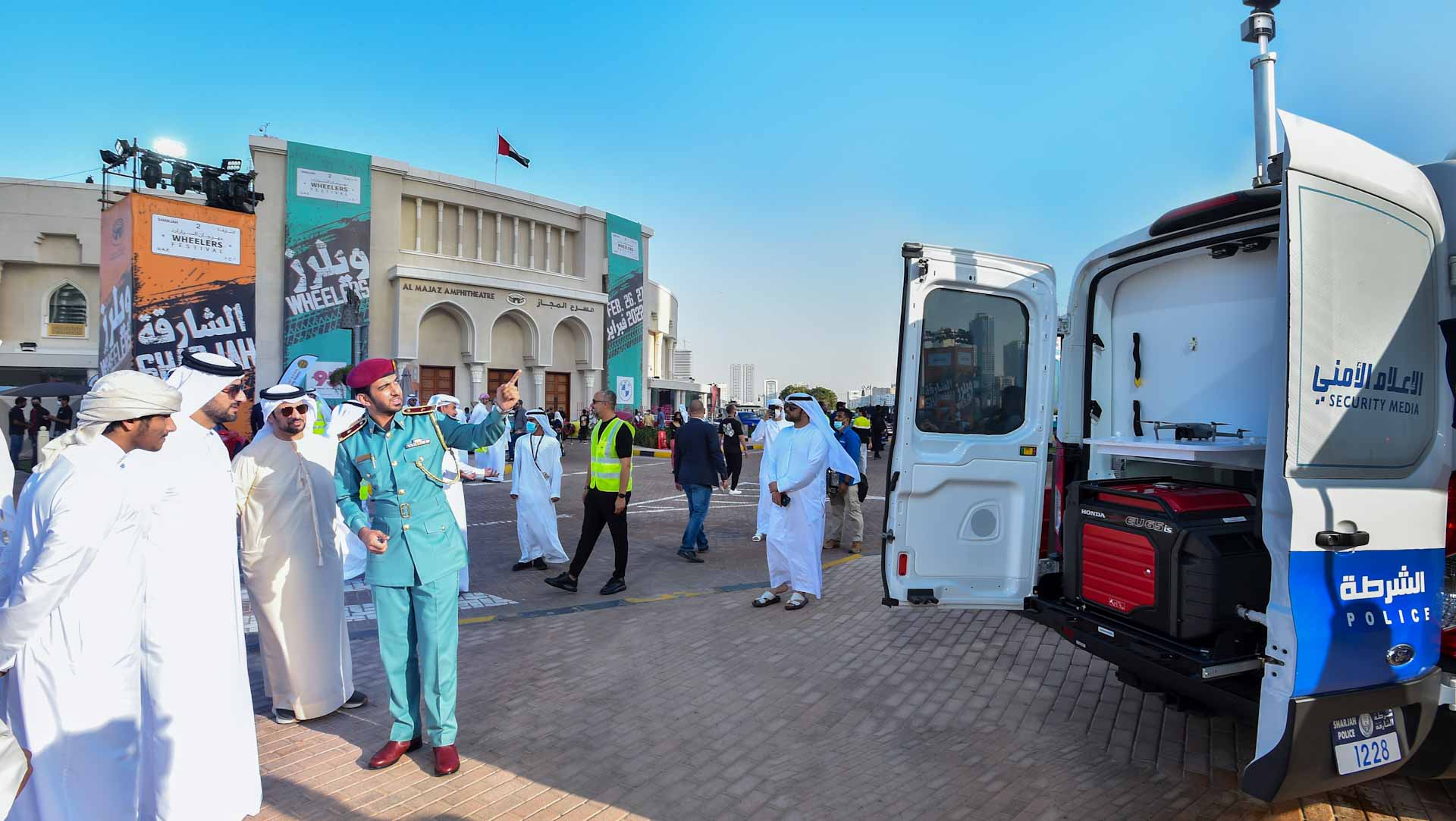 Image for the title: Sharjah Police participates in Sharjah Wheelers Festival 