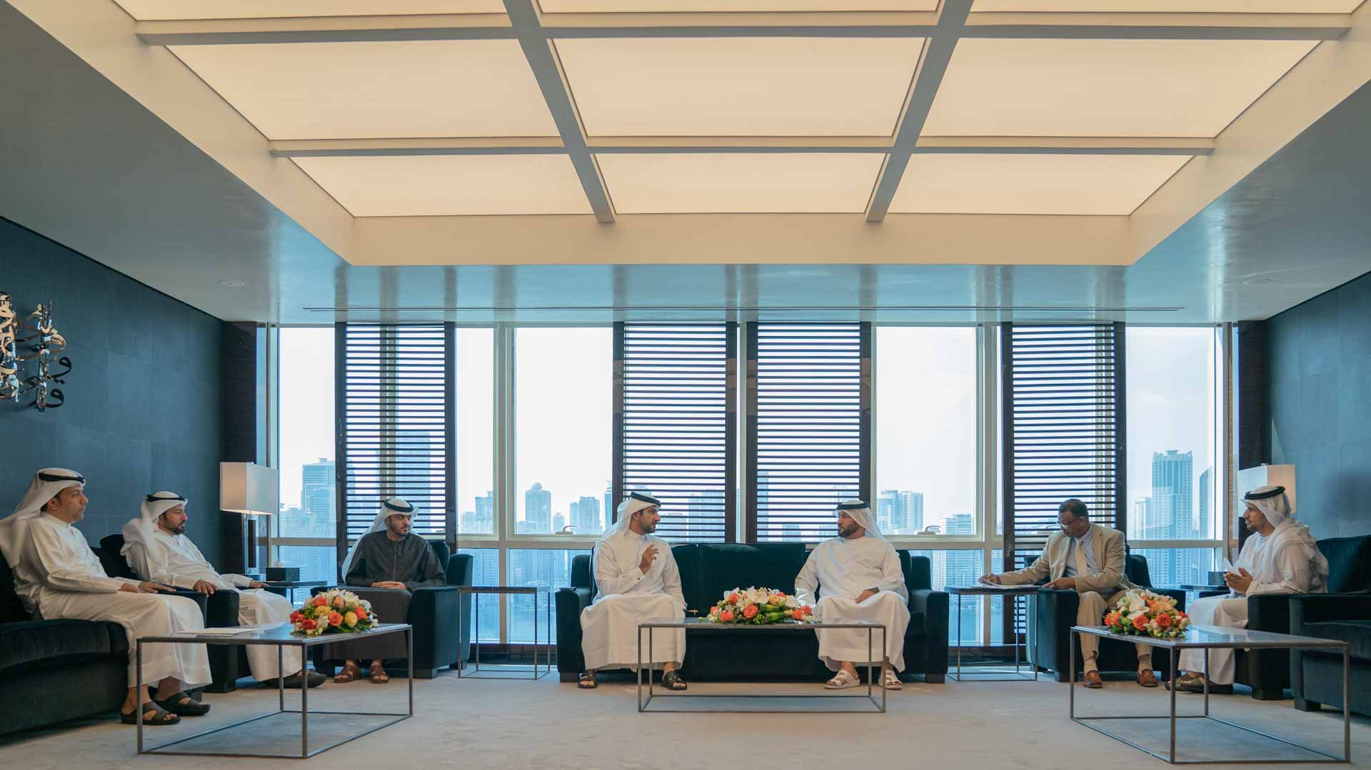 Image for the title: Sultan bin Ahmed meets Chairman of SEDD 