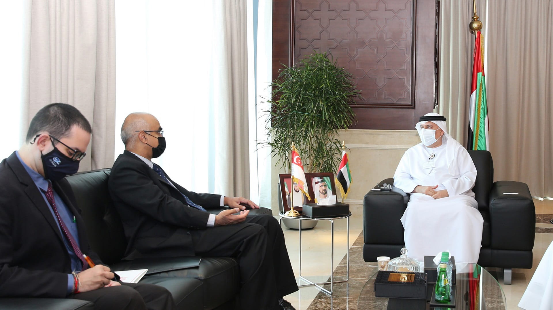 Image for the title: Abdulrahman Al Awar, Singaporean Ambassador discuss cooperation 