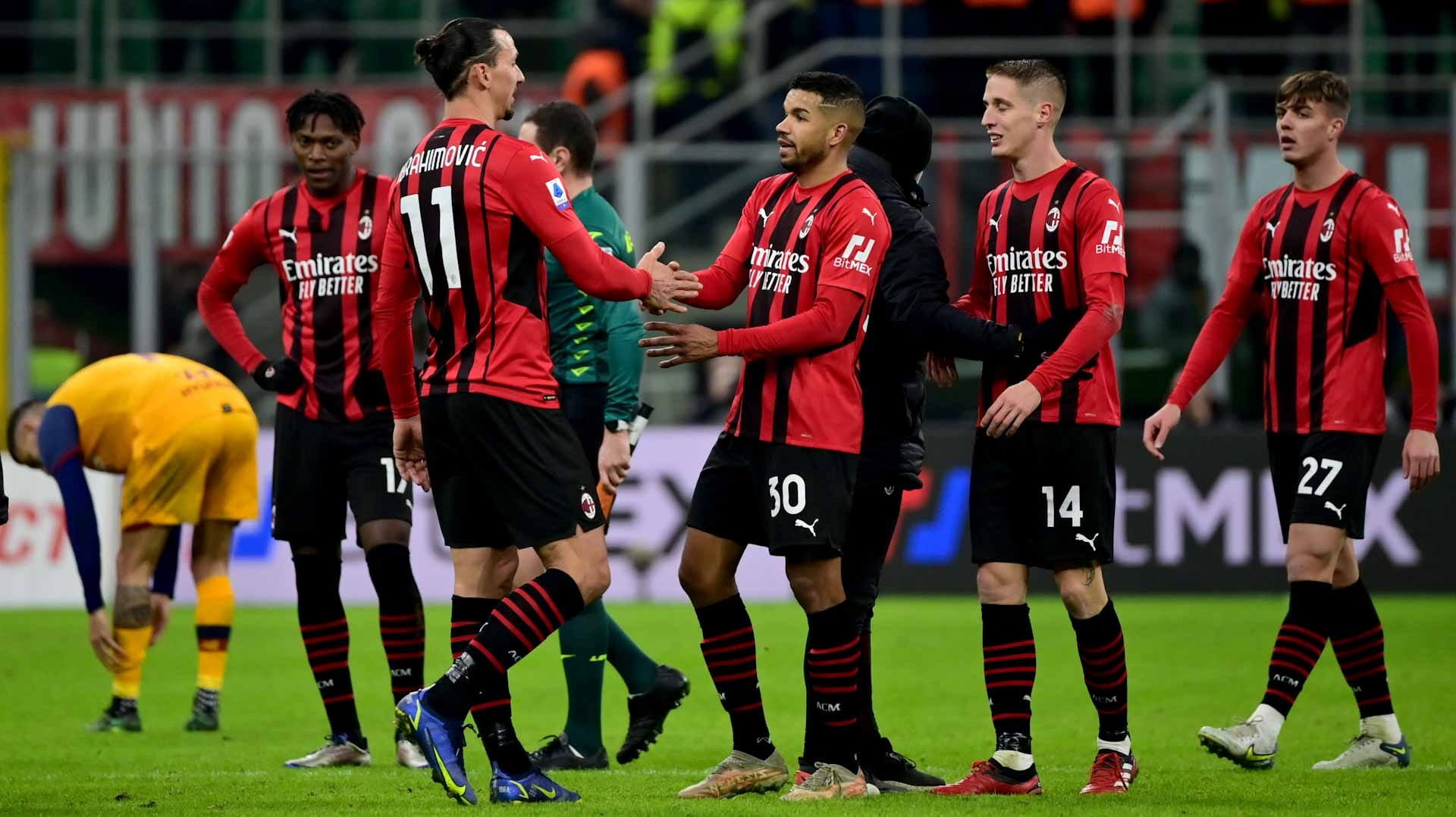 صورة بعنوان: ميلان يصعد للمركز الثاني في الدوري الإيطالي لكرة القدم 