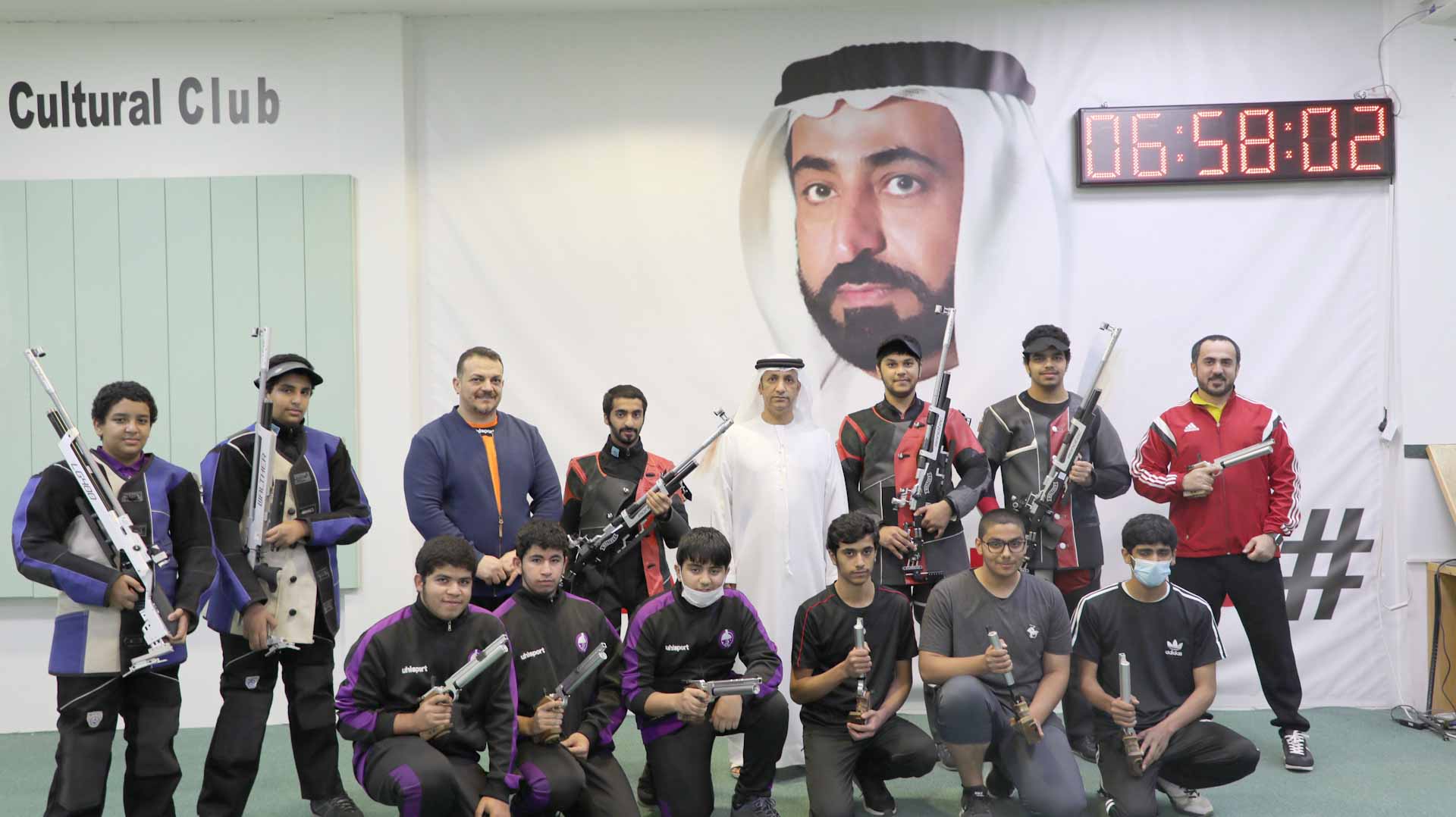 Image for the title: Al Dhaid Sports Club distributes new weapons for competitions 