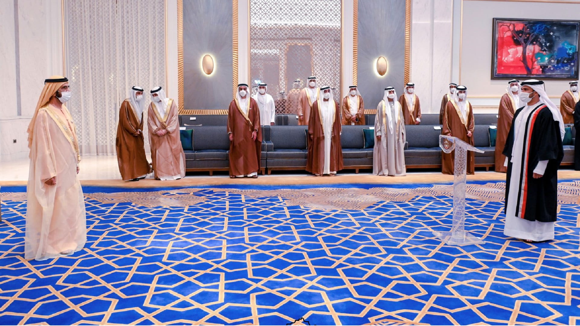 Image for the title: Newly appointed judges sworn-in before Mohammed bin Rashid 