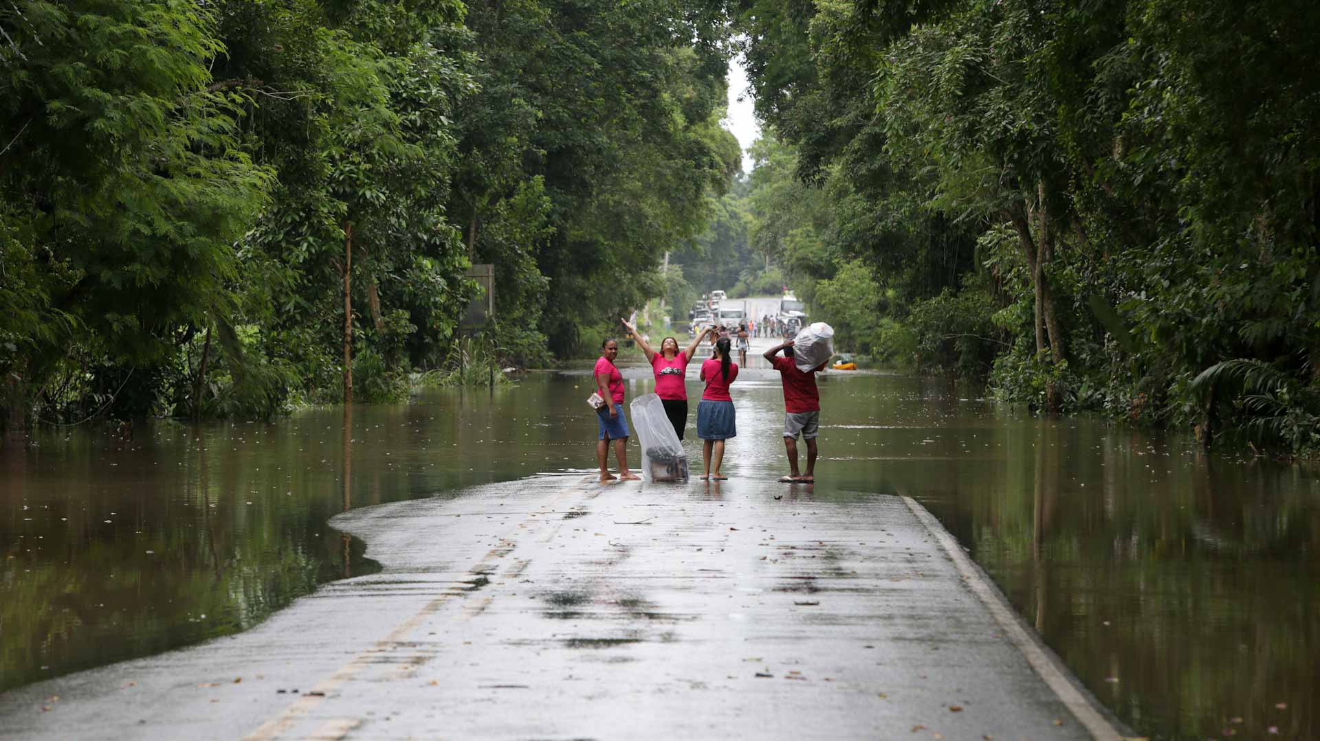 Image for the title: Heavy rains leave Brazil indigenous group homeless again 