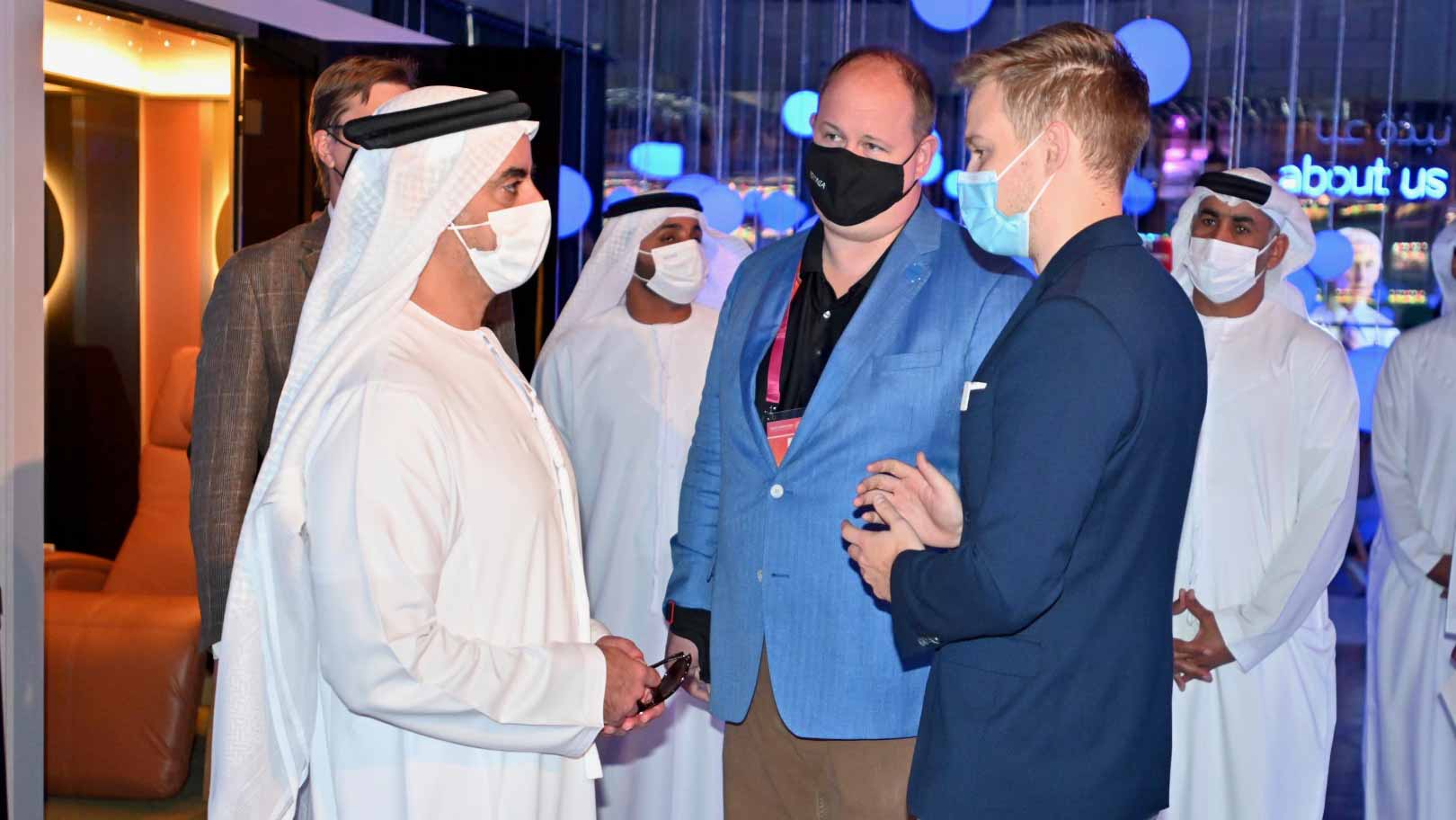 Image for the title: Saif bin Zayed visits Estonia and Moldova pavilions at Expo 