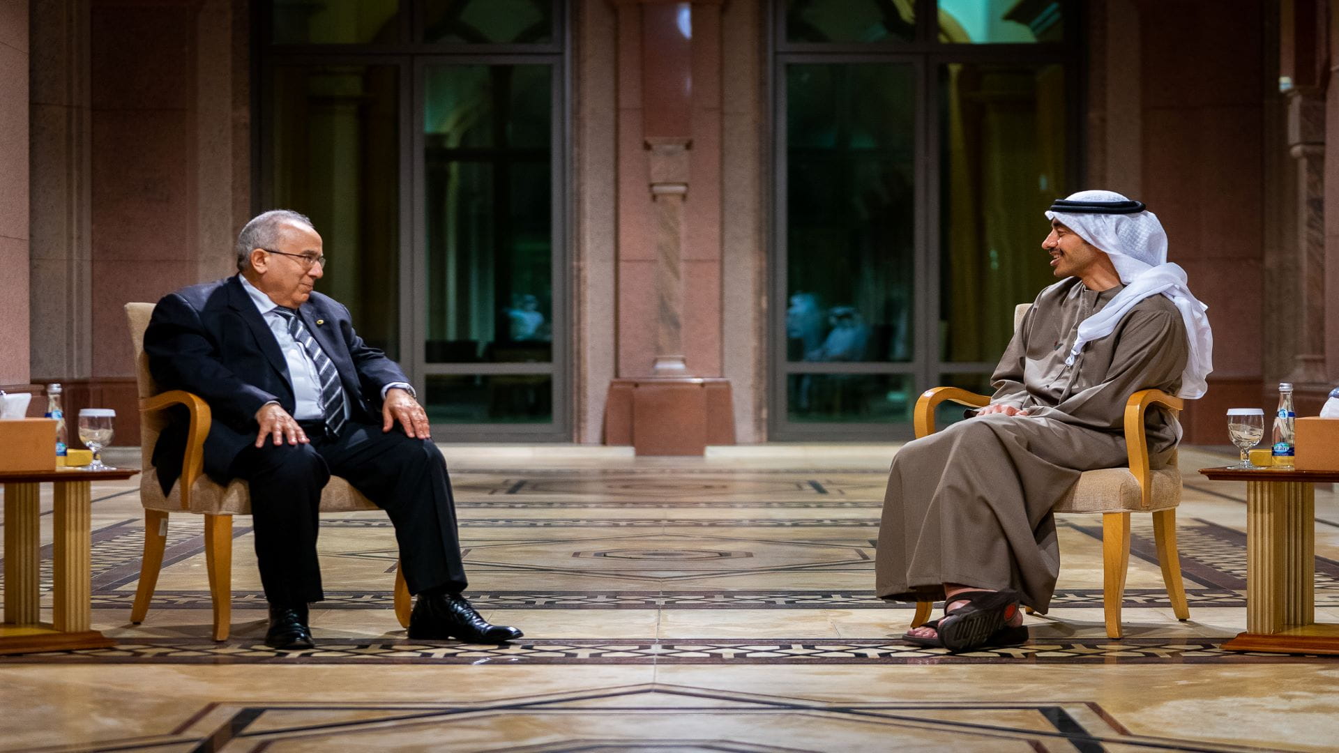 Image for the title: Abdullah bin Zayed meets Algeria's foreign minister 