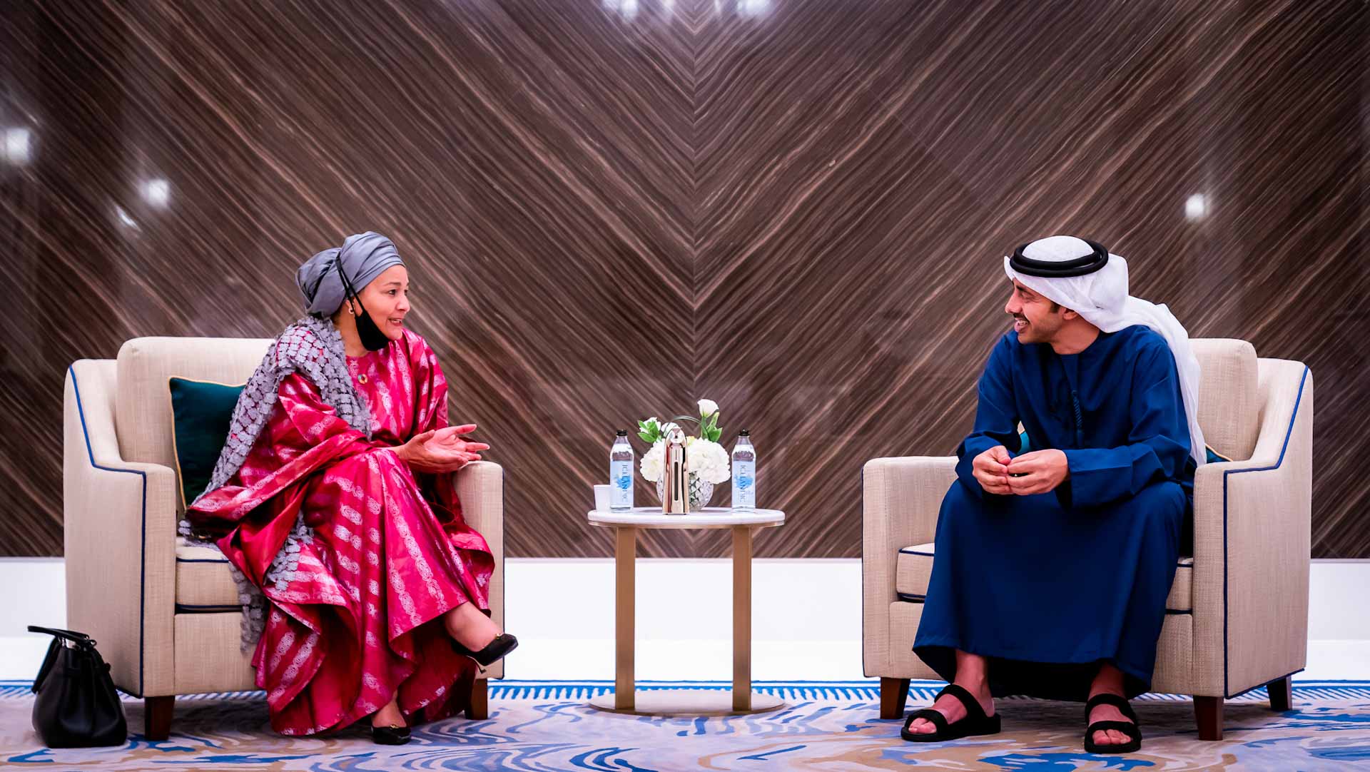 Image for the title: UAE, UN discuss collective international action 