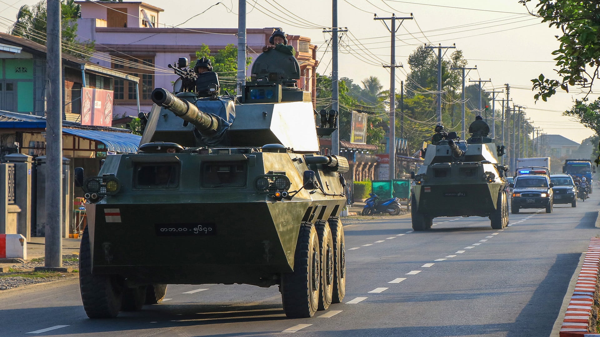 Image for the title: Myanmar anti-coup fighters claim attack in state capital 