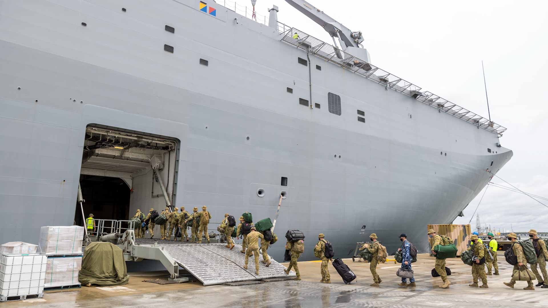 Image for the title: COVID disrupts aid flight to tsunami-hit Tonga 