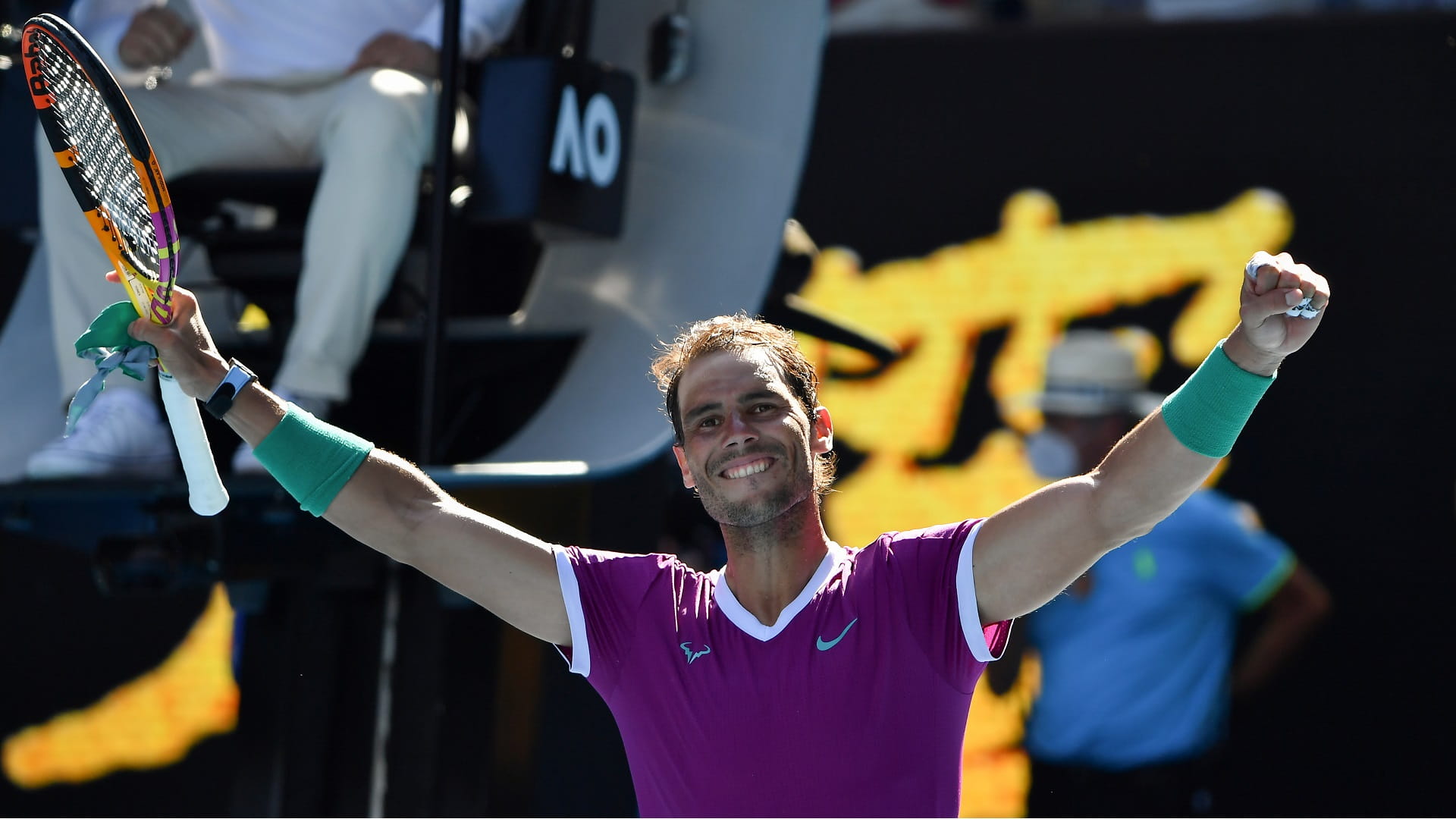 Image for the title: Nadal reaches Australian Open quarterfinals for 14th time 