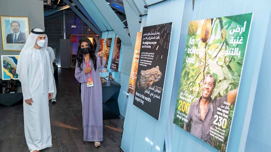 Image for the title: Al Hussaini visits Cameroon Pavilion at Expo  