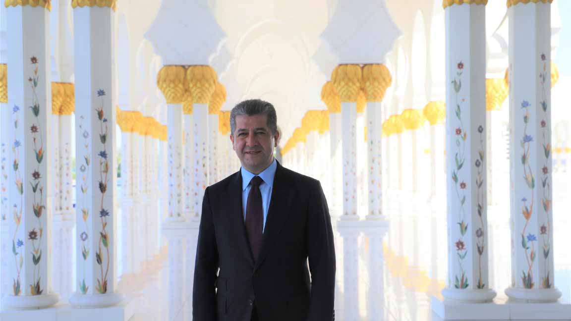 Image for the title: PM of Iraqi Kurdistan visits Sheikh Zayed Grand Mosque 