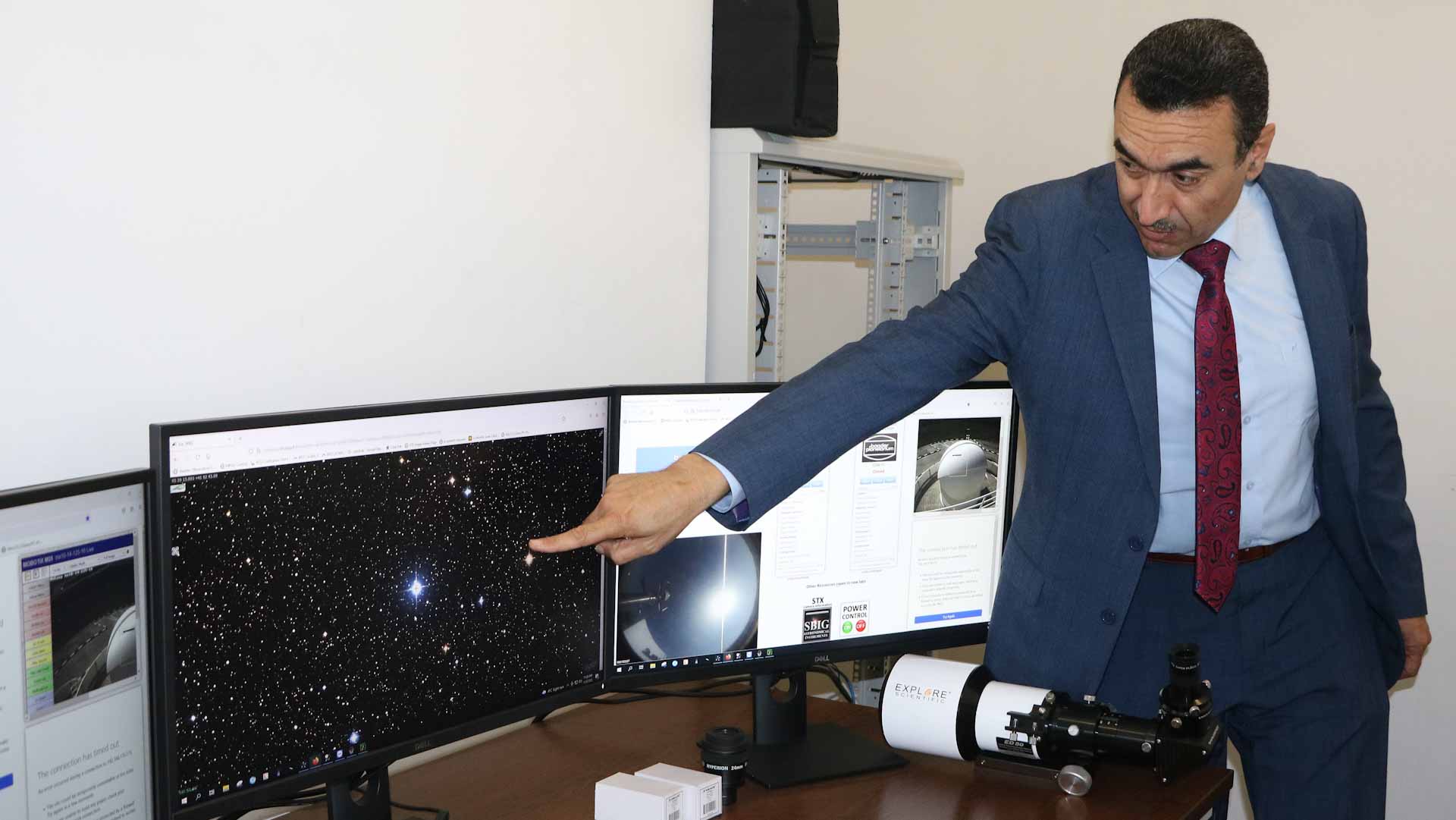 صورة بعنوان: بإنجاز جديد للأكاديمية..تركيب مطياف فلكي واسع المدى بتلسكوب المرصد 