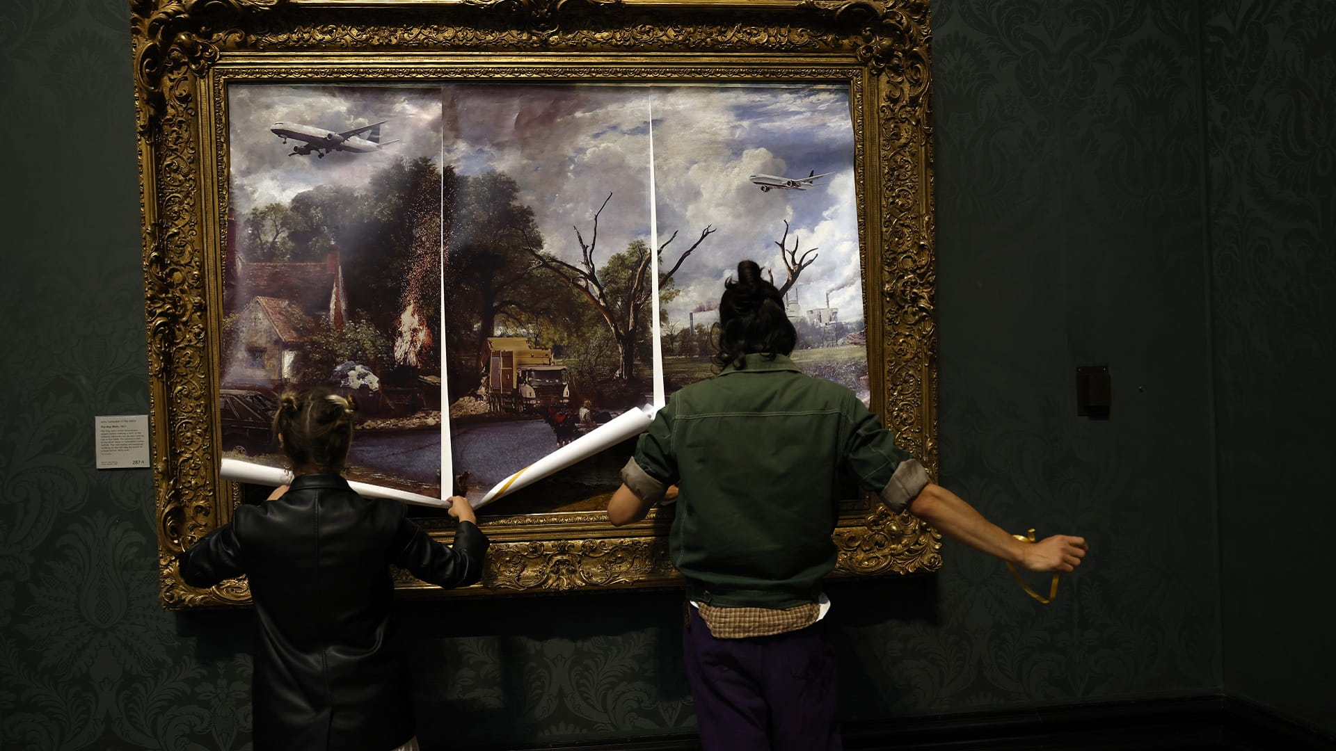 Image for the title: Police called as UK anti-oil activists target Constable 