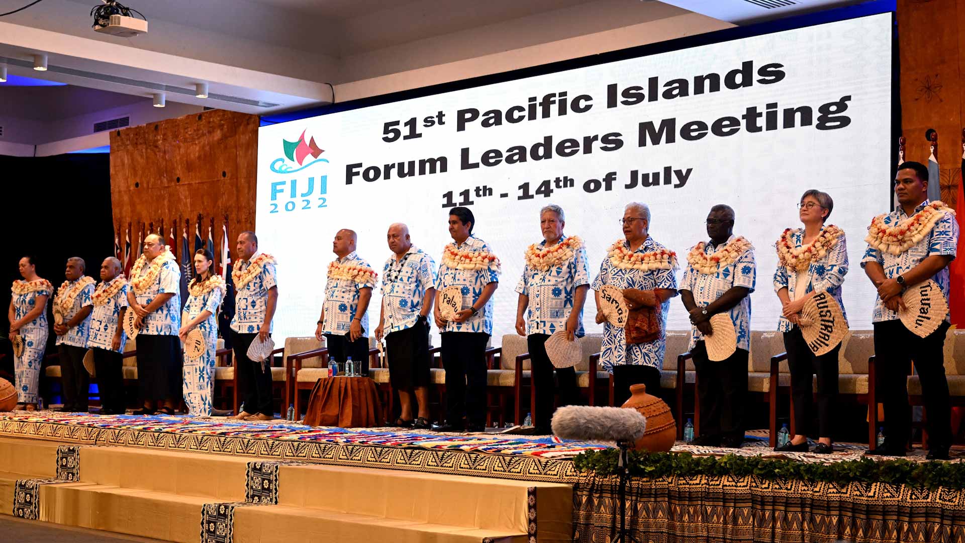 Image for the title: Pacific leaders struggle to keep focus on climate at key summit 