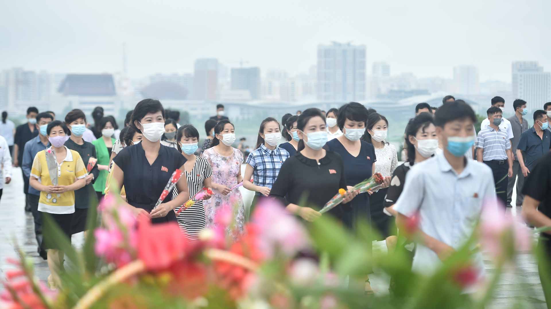 Image for the title: North Korea says it is nearing end of COVID crisis  