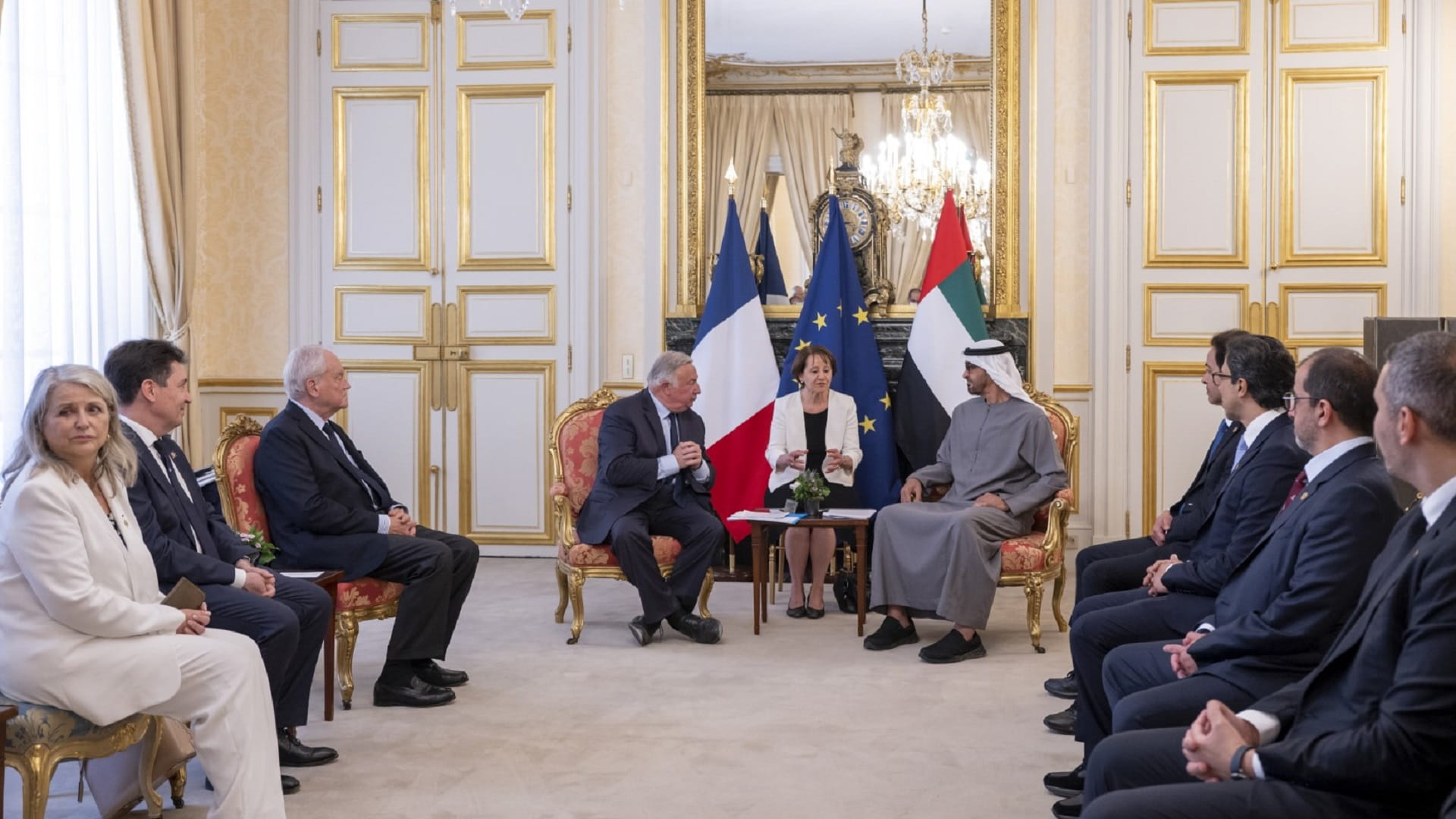Image for the title: UAE President meets President of Senate of French Republic 
